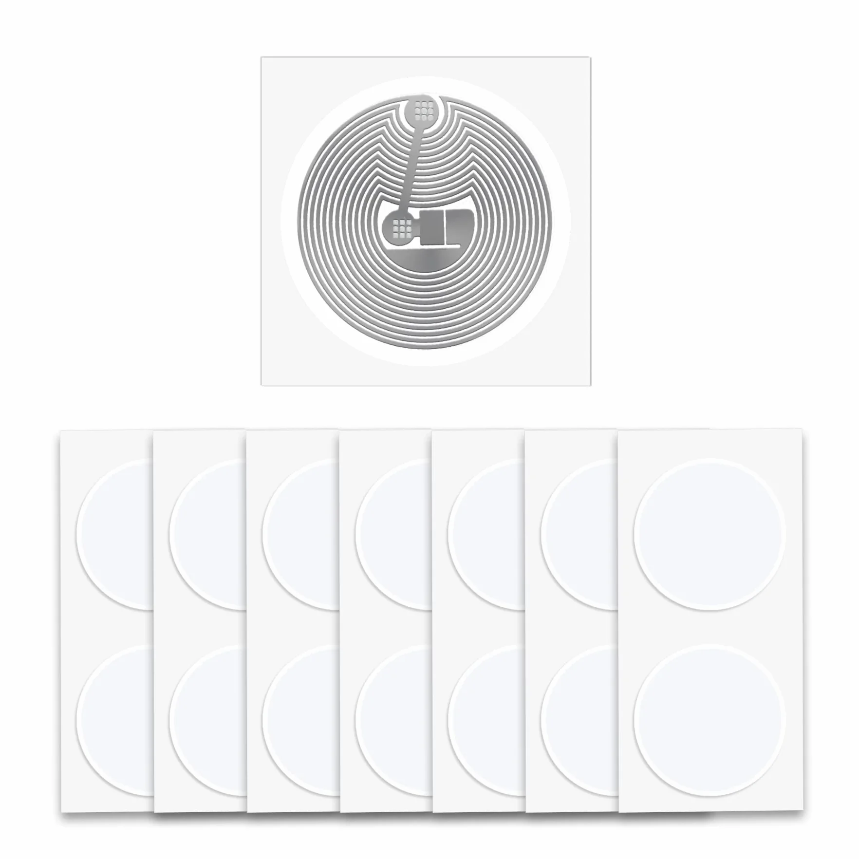 22 pezzi NTAG213 Adesivi Tag NFC Rotondi 25 mm 144 Byte Memoria Programmabili RFID Tags 13,56 MHz Compatibile Smartphone NFC