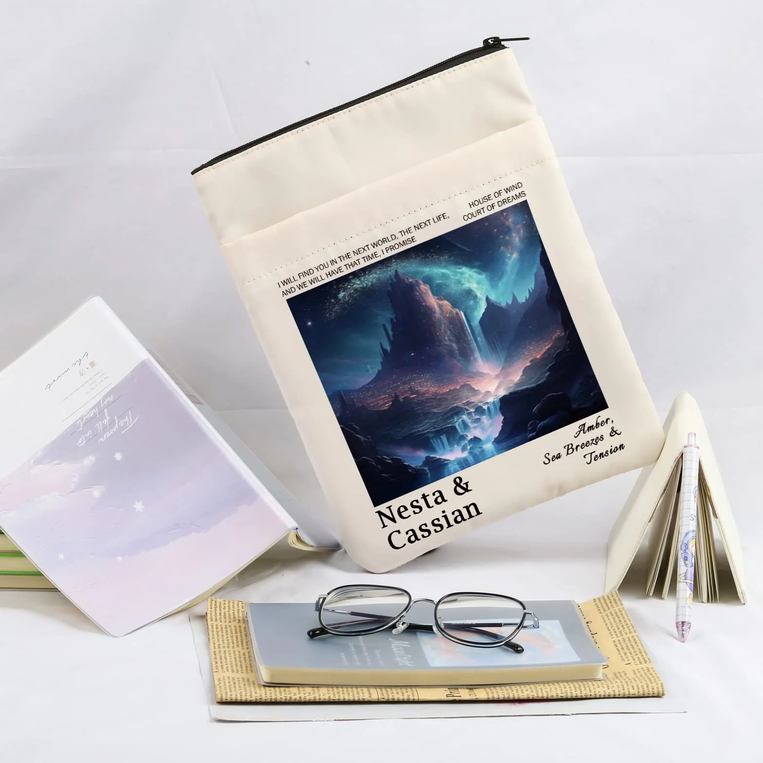 ACOTAR Bookish Gift Court Night Court Crescent City Reader Sleeve SJM Regalo House of Wind Reading Gift