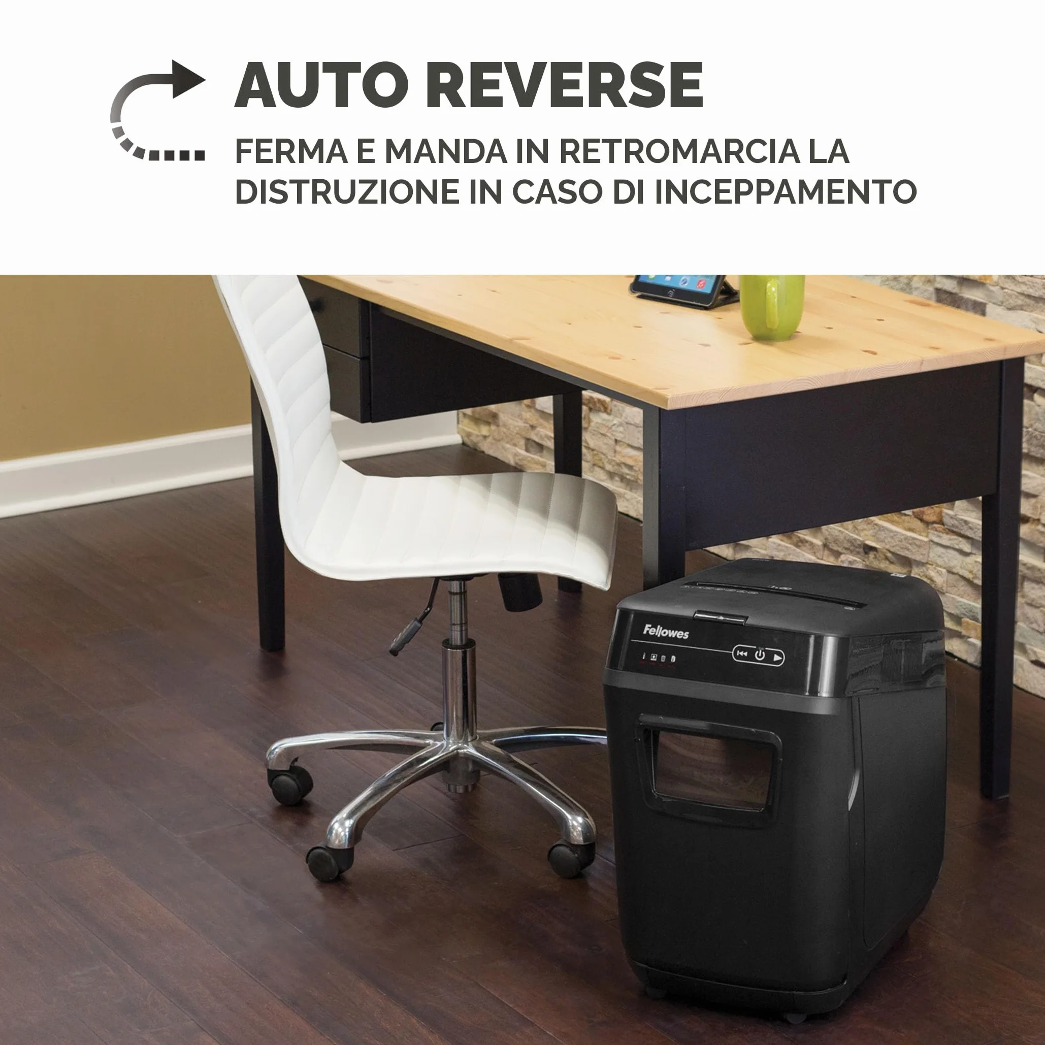 Fellowes Distruggi Documenti Automatico AutoMax 200M, a Microframmento, 200 Fogli, per Uso a Casa o in Ufficio