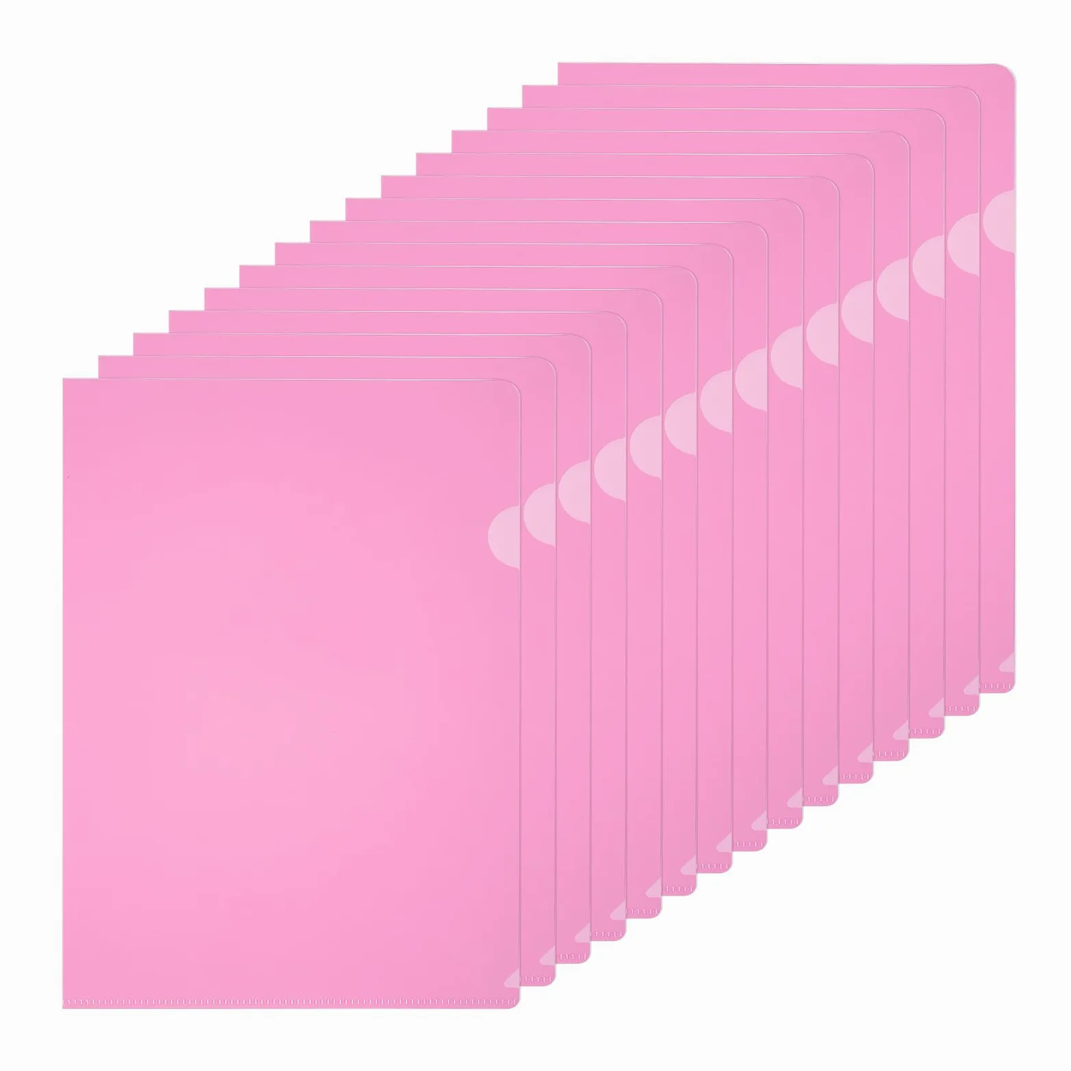 PATIKIL Cartellina a L Formato A4, 40Pz Buste Porta Documenti Trasparenti Cartella Portadocument Copertine Custodie Per Documenti Cartelle Ufficio, 8.7"x12.2", Rosa