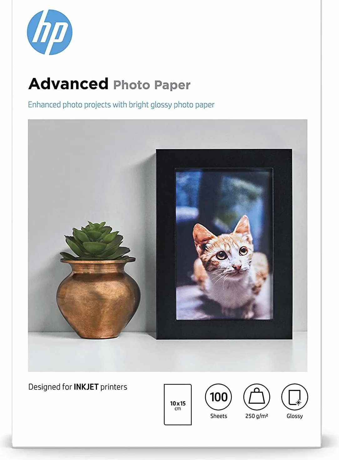 HP Advanced Q8692A Papier Fotograficzny Błyszczący 250 g/m² 10x15 cm 100 arkuszy