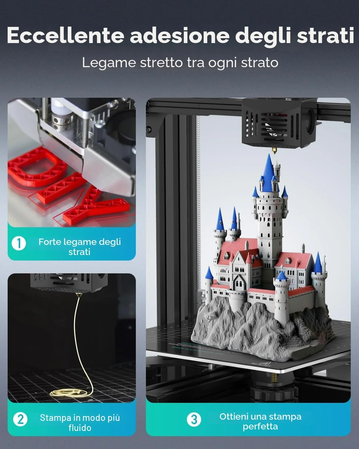SUNLU PETG Filamento 1,75 mm 1 kg Bobina Nero per Stampante 3D