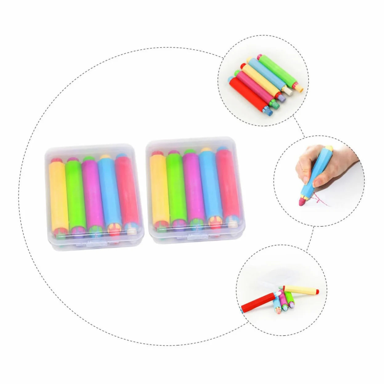 SHINEOFI 20pezzi Clip Protettive Per Gessetti Gessetti Accessori Per Insegnanti e Studenti Per e Casa