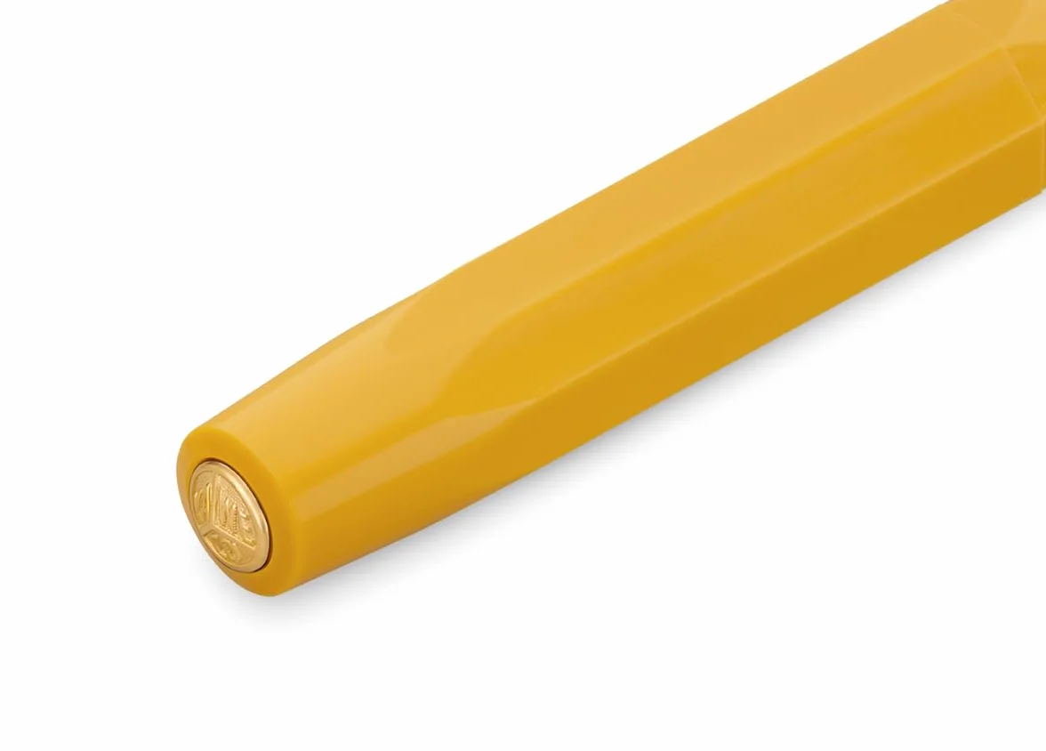 Kaweco COLLECTION - Penna stilografica Honey I, con pennino in acciaio, per cartucce d'inchiostro, colore giallo, 13 cm, pennino I, M, colore: giallo