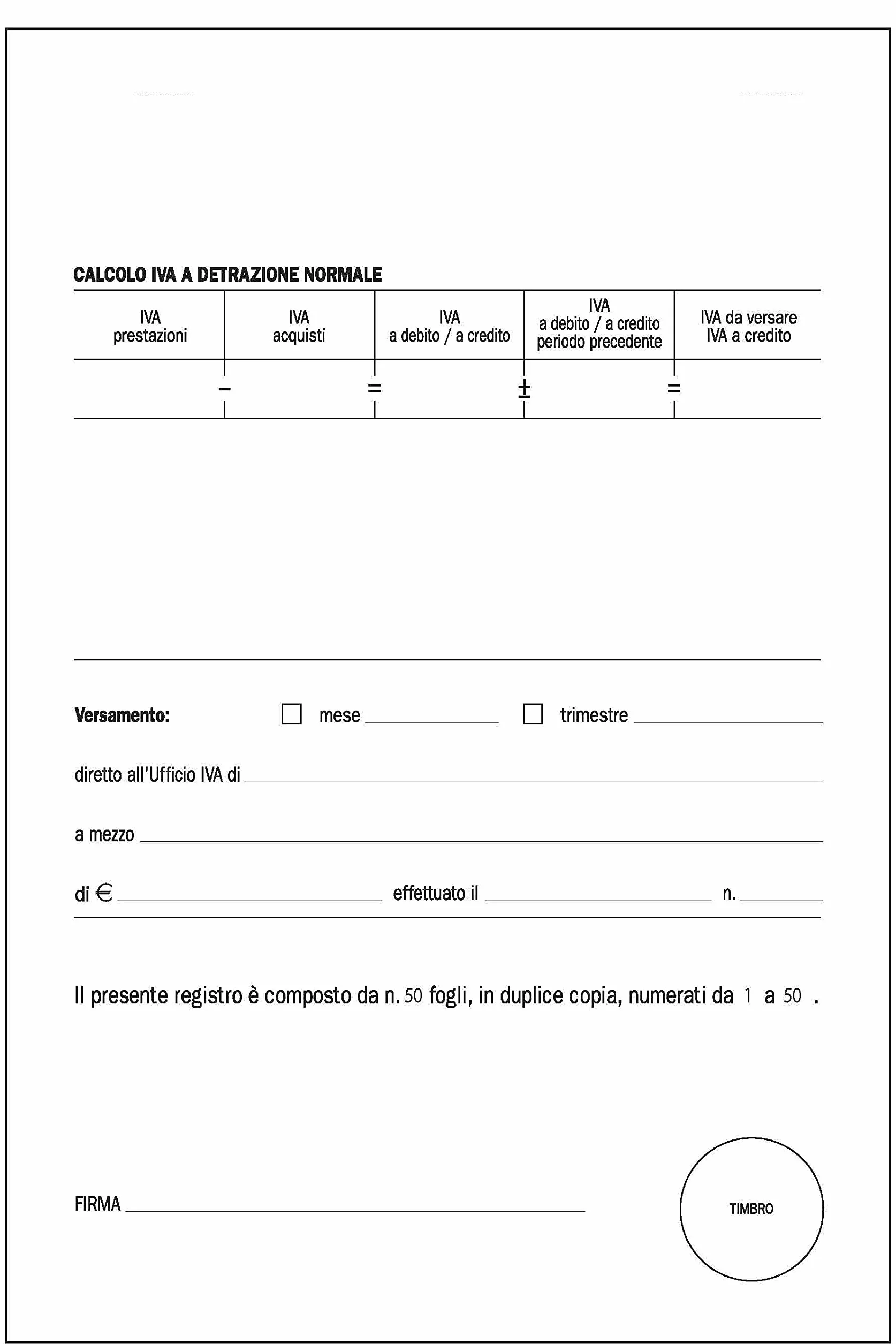 Blocco ricevute sanitarie numerate Edipro E 5275 C, 50 fogli autoricalcanti 23x15 cm