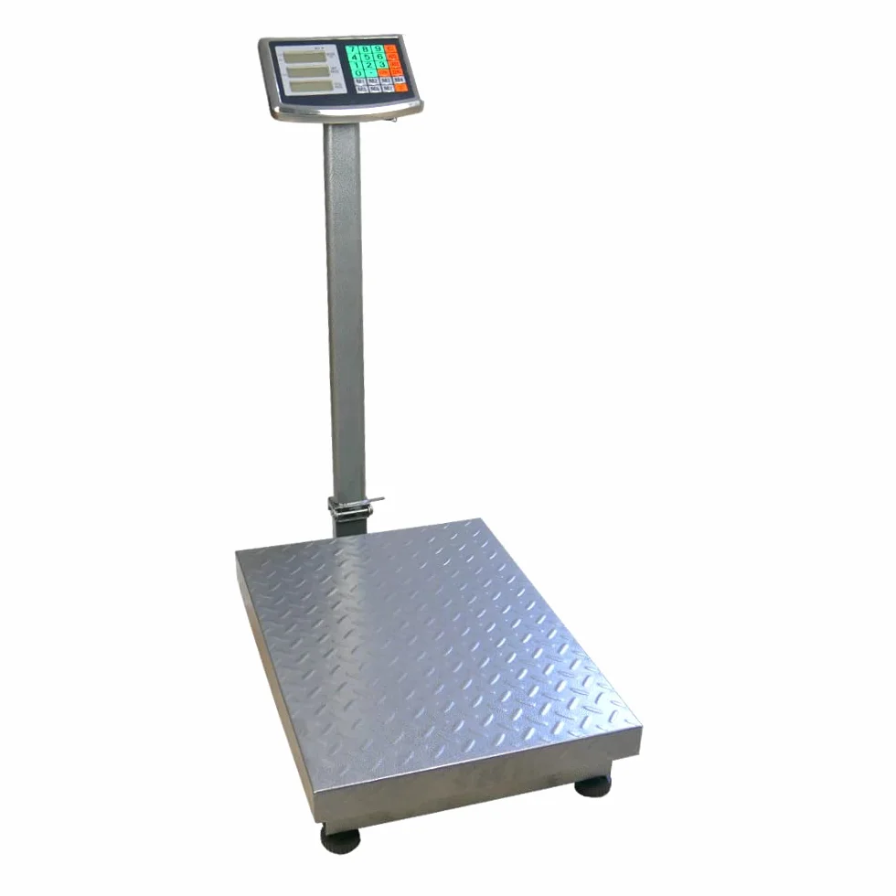 Piattaforma, Bilancia da Magazzino, Portata Fino a 500 kg, Display LCD, Precisione +/- 200 g, Taratura, Dimensioni Piattaforma 60 x 45 cm, Unità di Somma, HDWR wagPRO-P500