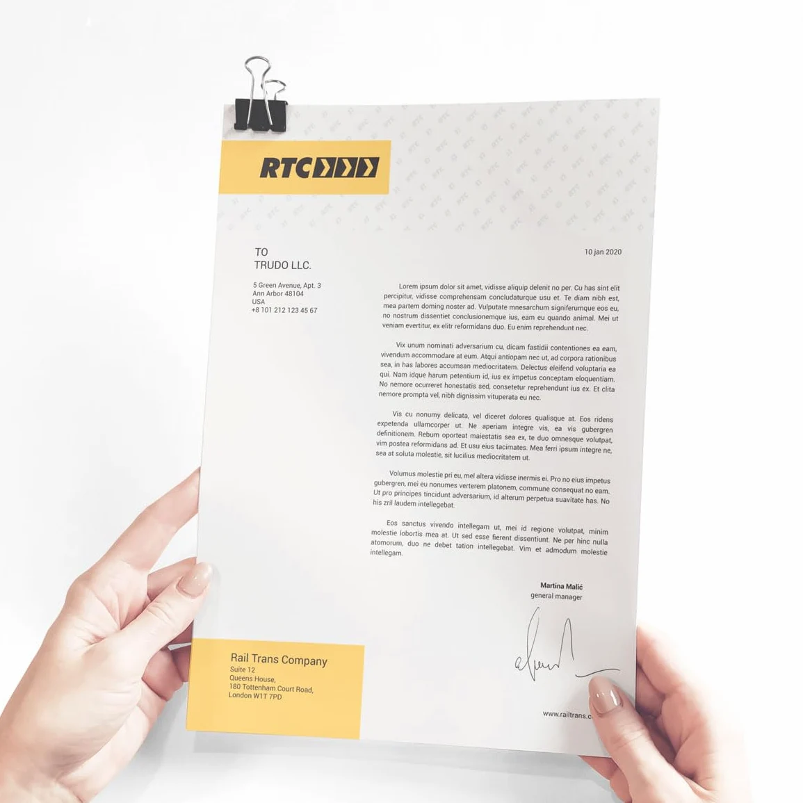 Carta Intestata Aziendale Personalizzata A4 – Carta Usomano 120gr – Stampa Digitale Professionale – Carica il Tuo File - 200 pezzi
