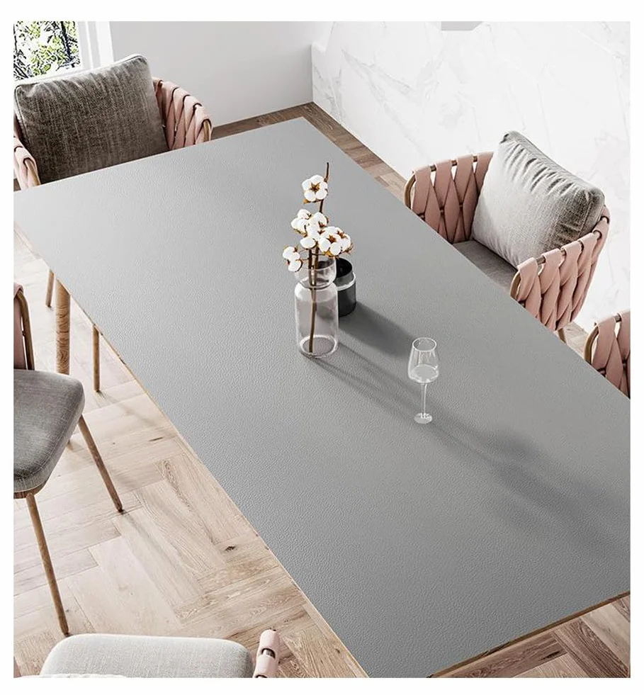 Tappetino da scrivania impermeabile in pelle ecologica in poliuretano, antiscivolo, per ufficio, casa, scuola, scrivania, grande tappetino per computer portatile, tappetino per mouse esteso (010,90 x
