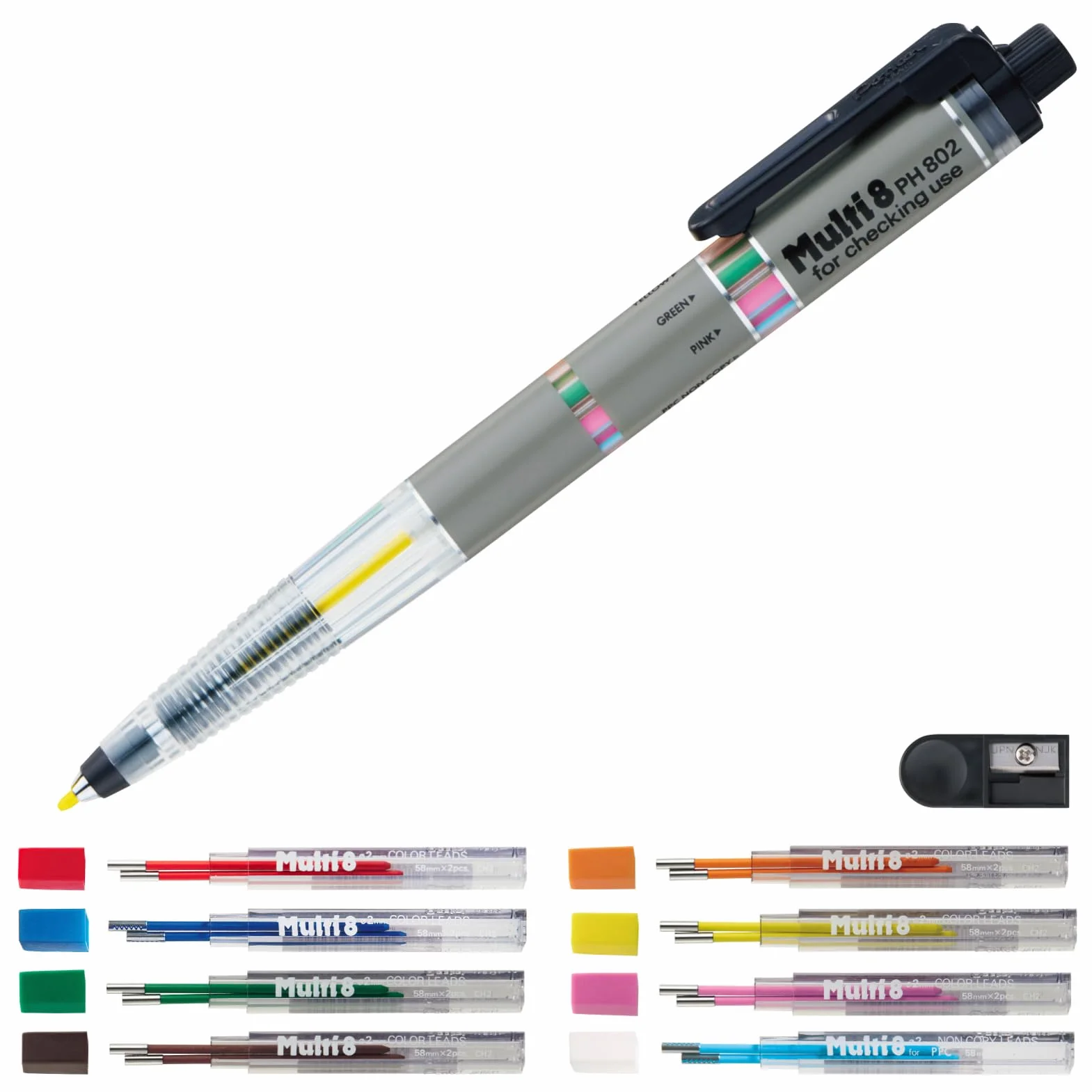 Pentel PH802ST Set 8 supporti per matite e lead