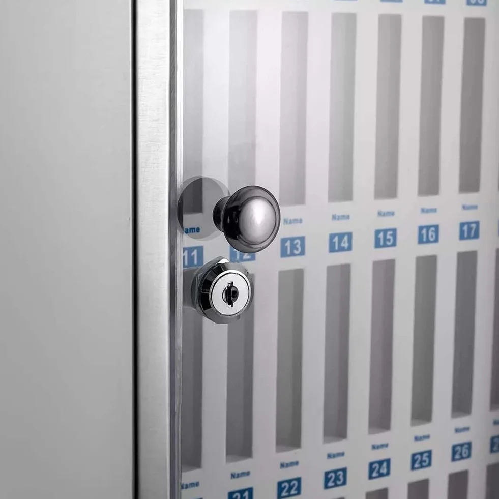 Armadietto fissato al muro del telefono cellulare della lega di alluminio con la serratura di sicurezza e la maniglia per i laboratori dell'ufficio dell'aula 24 Slot Gover