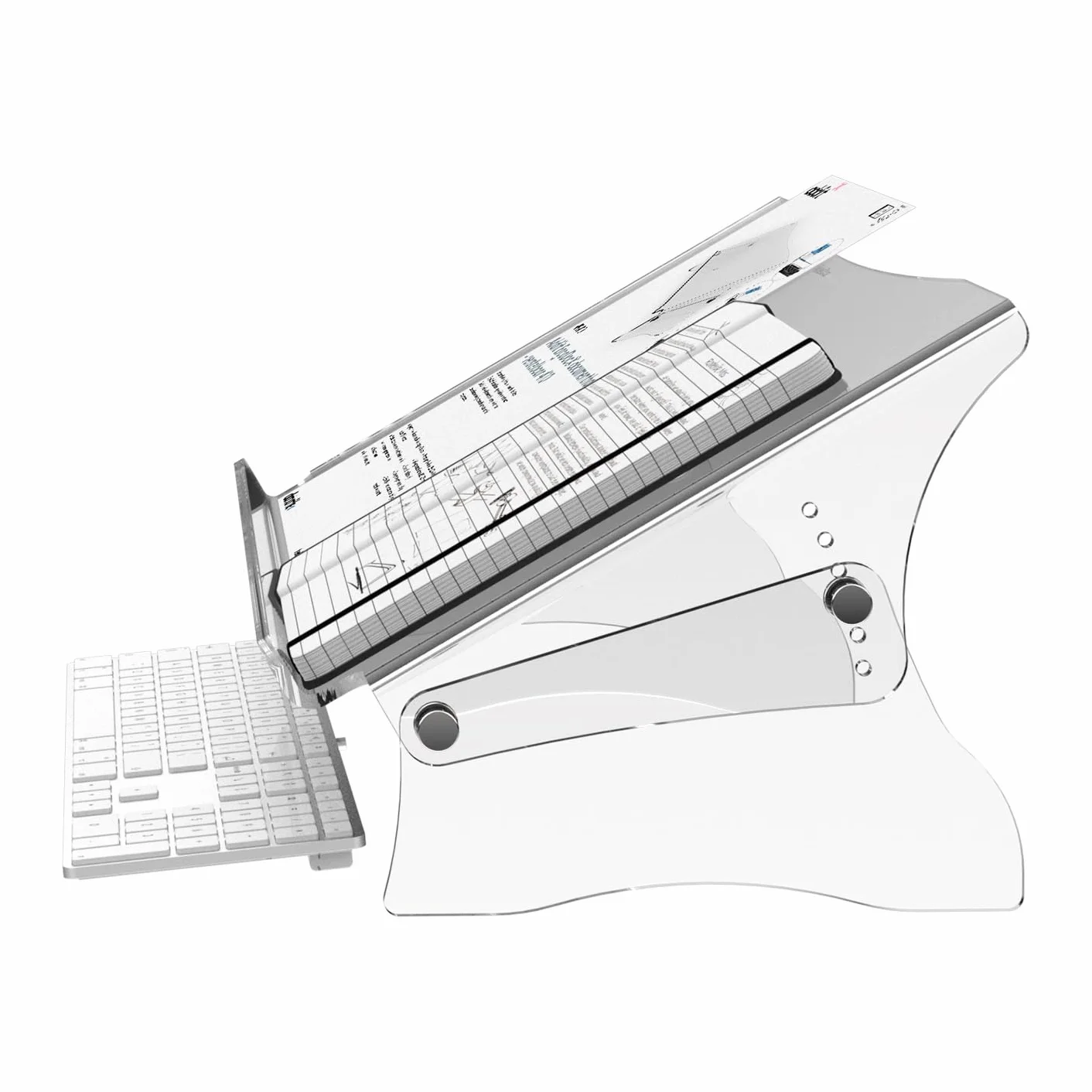 Dataflex Addit ErgoDoc Porta Documenti Regolabile 410 Acrilico trasparente A3 6 kg