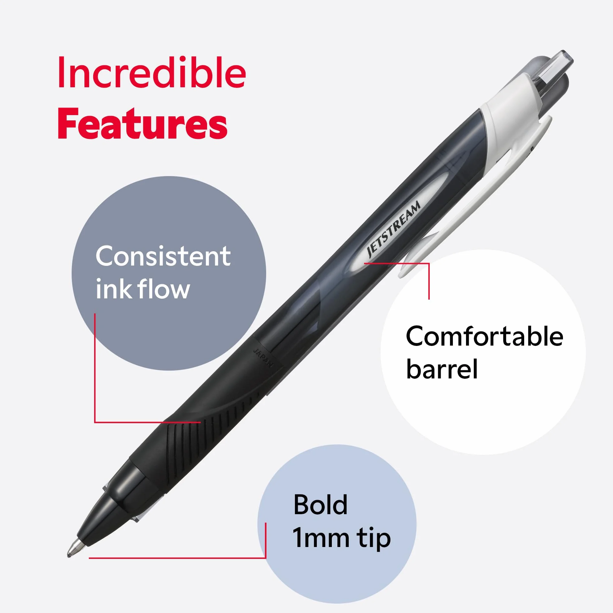 Uni-ball JetStream SXN-150E Rollerball 1,0mm Nero 12pcs