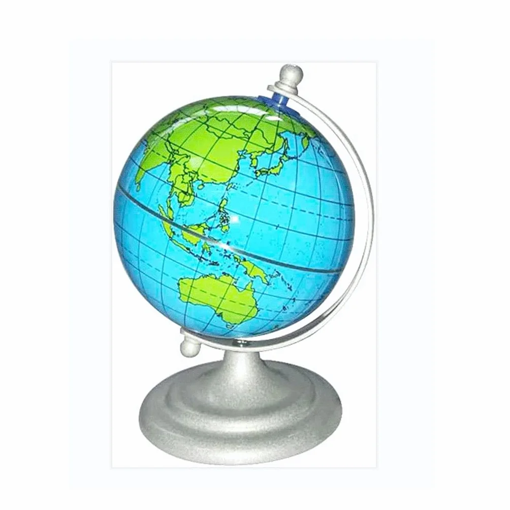 Globi Geografici Mappamondo da Tavolo con Base in Metallo Mappamondo Riutilizzabile per Bambini e Insegnanti Mappamondo geografico Piccolo per la casa Home Decor