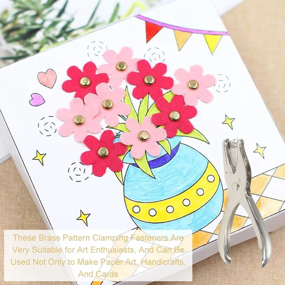 Fermacampioni Piccoli Argento 100 Pezzi Scrapbooking Brads Carta Stampa