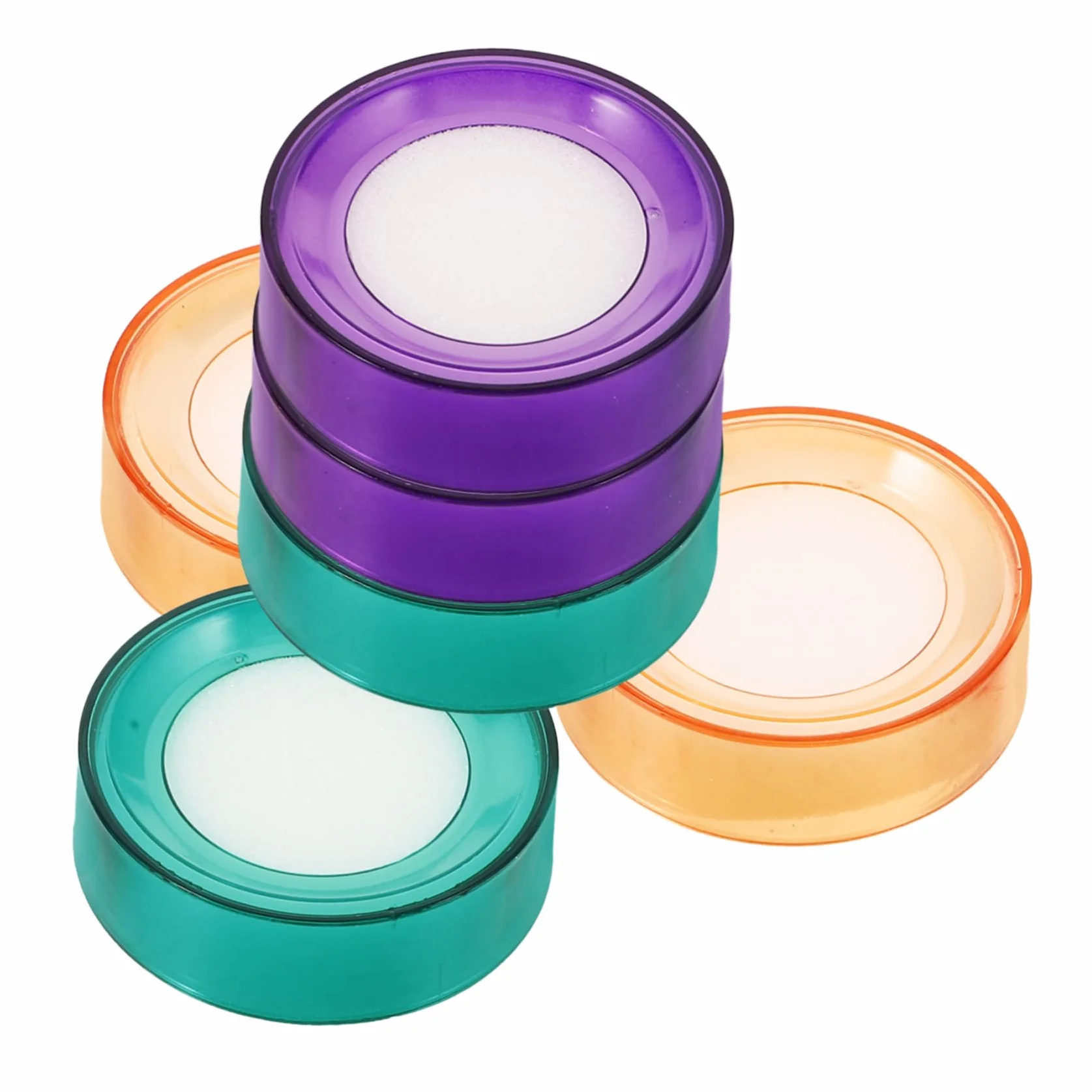 SHINEOFI Spugna Bagna Dito 6 Pezzi per Contare Soldi in Ufficio Spugnette Umidificanti Colore Assortito