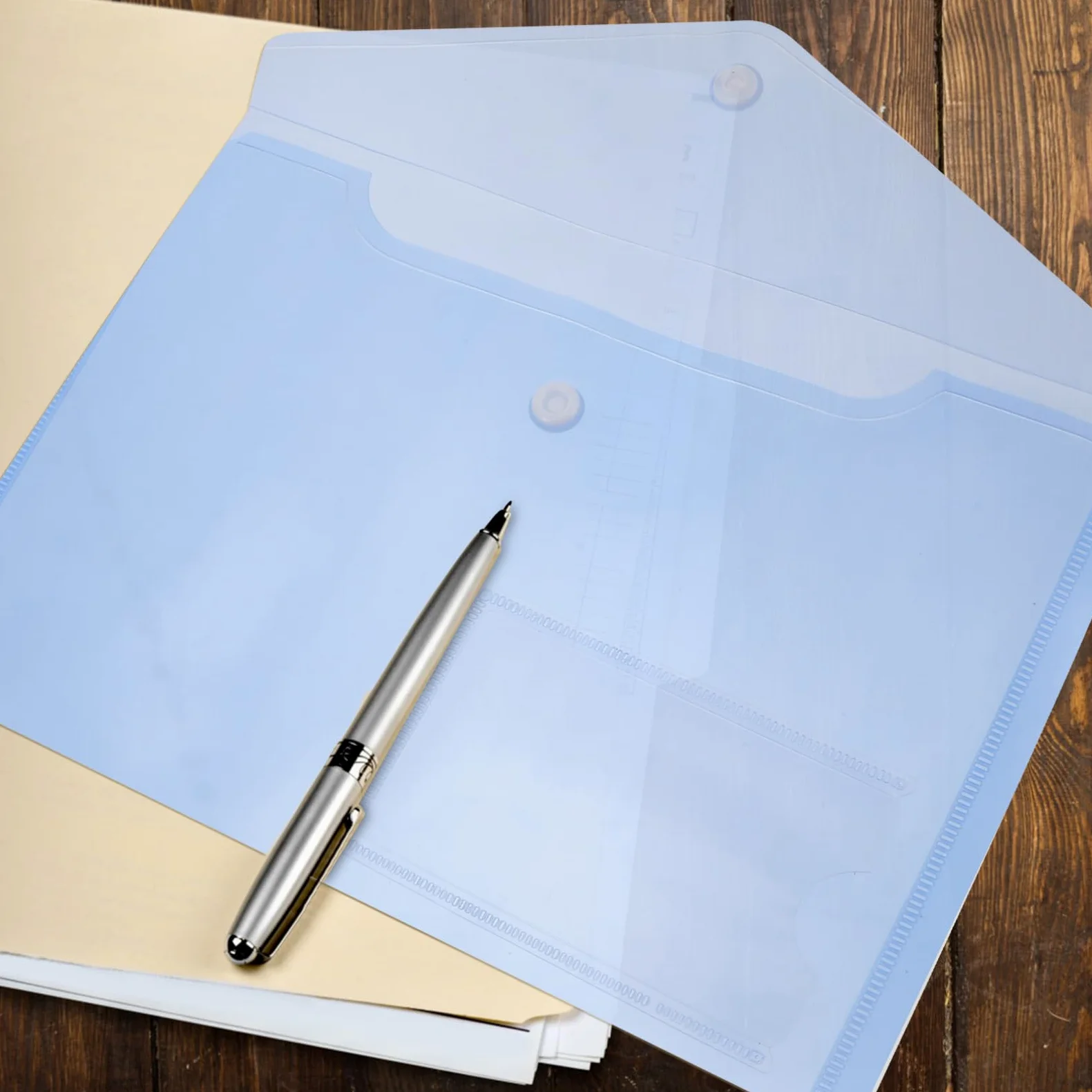 Cartelline Portadocumenti Trasparenti A5 in Plastica Pp con Bottone, Confezione da 30 Pezzi e Leggera per Festa Scuola Decor e Organizzazione Documenti
