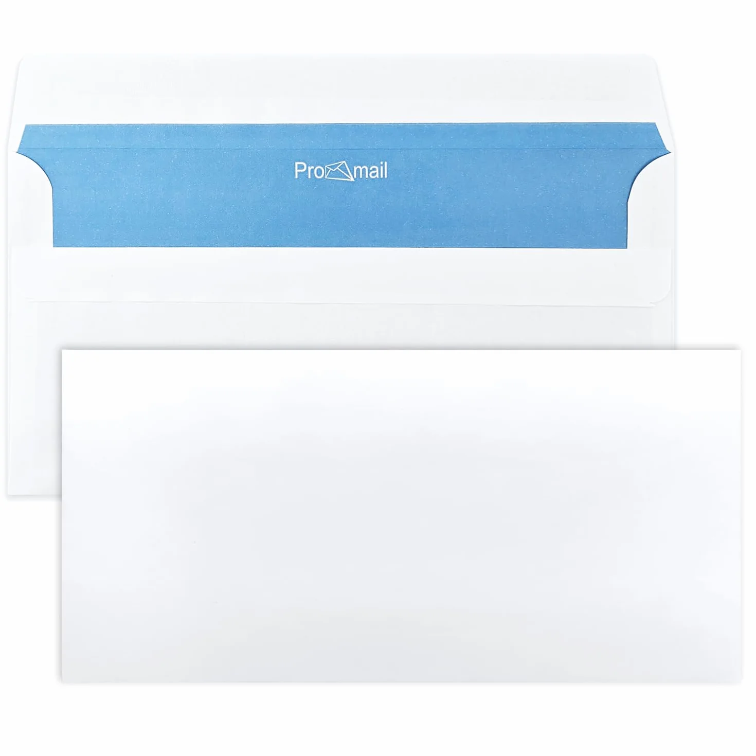Netuno 100 buste lettera lunghe bianche formato americano DL 11x22 cm 80g Promail senza finestra