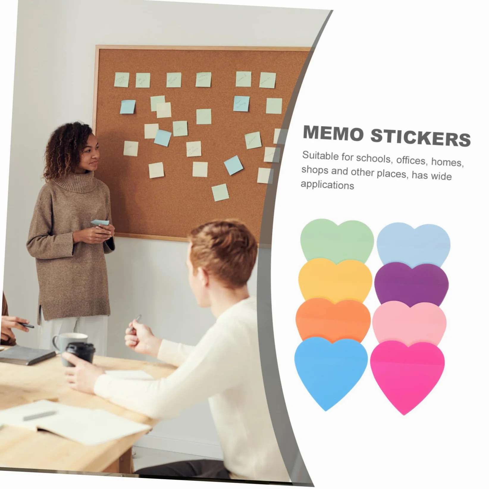 HOMSFOU 5 Pezzi Blocchetti Adesivi Colorati Note Adesive Resistenti e Riutilizzabili per Scuola e Ufficio con Design e Facile Scrittura Diverse Colorazioni Arancione