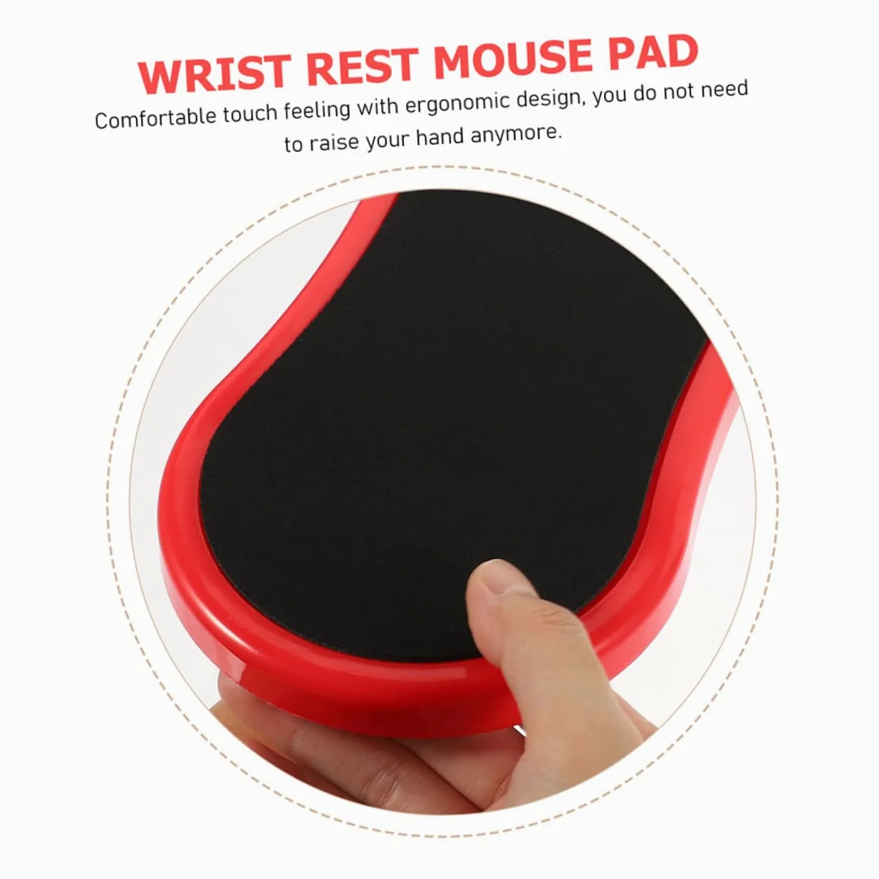 2pezzi Poggiapolso Ergonomici per Scrivania in Gomma e Cotone, Supporto Braccio Leggero e Facile da Trasportare, per Ufficio e Viaggi di Lavoro