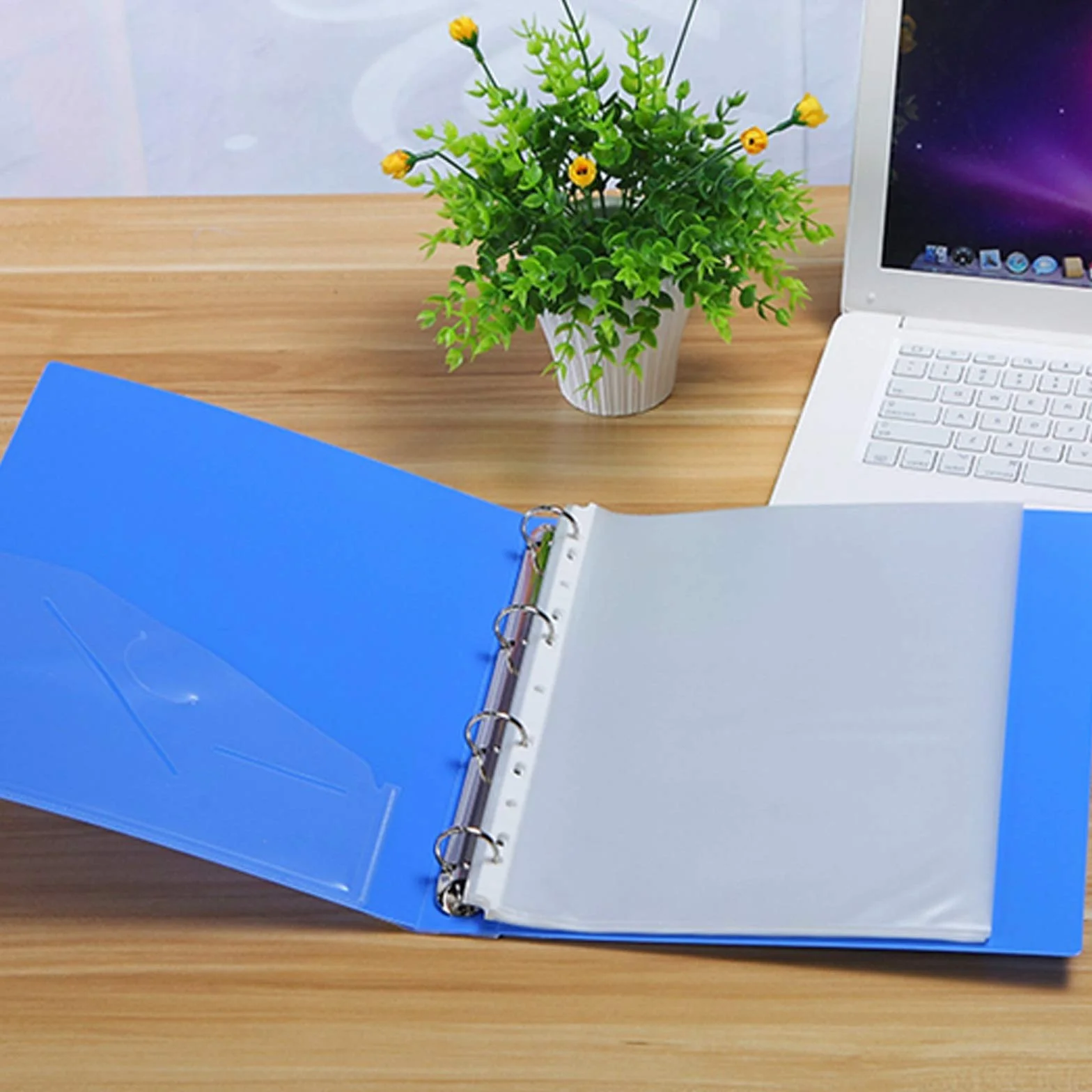 Cartella Portadocumenti espandibile Cartelle O-Clip a4 e Lettere cartelle a 4 Foro Cartelle di archiviazione Dati PP File Gestione delle cartelle Binder con Tasche Inserire (10 Confezioni) Cartelline