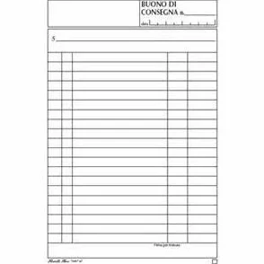Buoni Consegna CM 15x23 Duplice Copia Carta Chimica