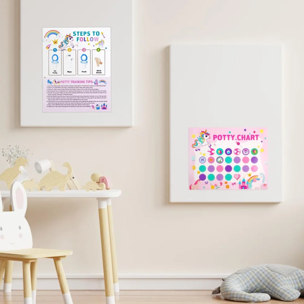 OFFCUP Set di Grafici Delle Ricompense, Tabella dei Premi per l'Addestramento del Vasino, Motivare i Bambini a Fare le Faccende