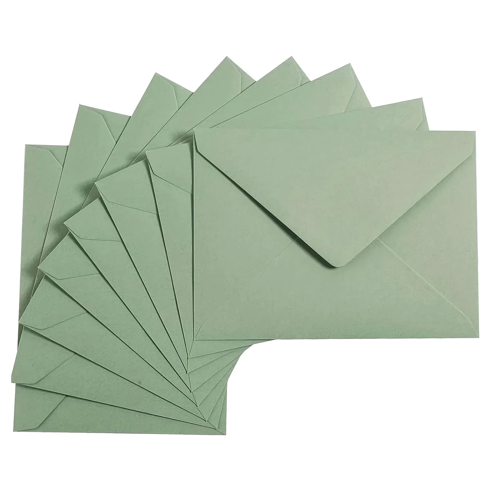 50 buste verdi con finitura opaca for biglietti di auguri autosigillanti for compleanni, invito a San Valentino Per Inviti