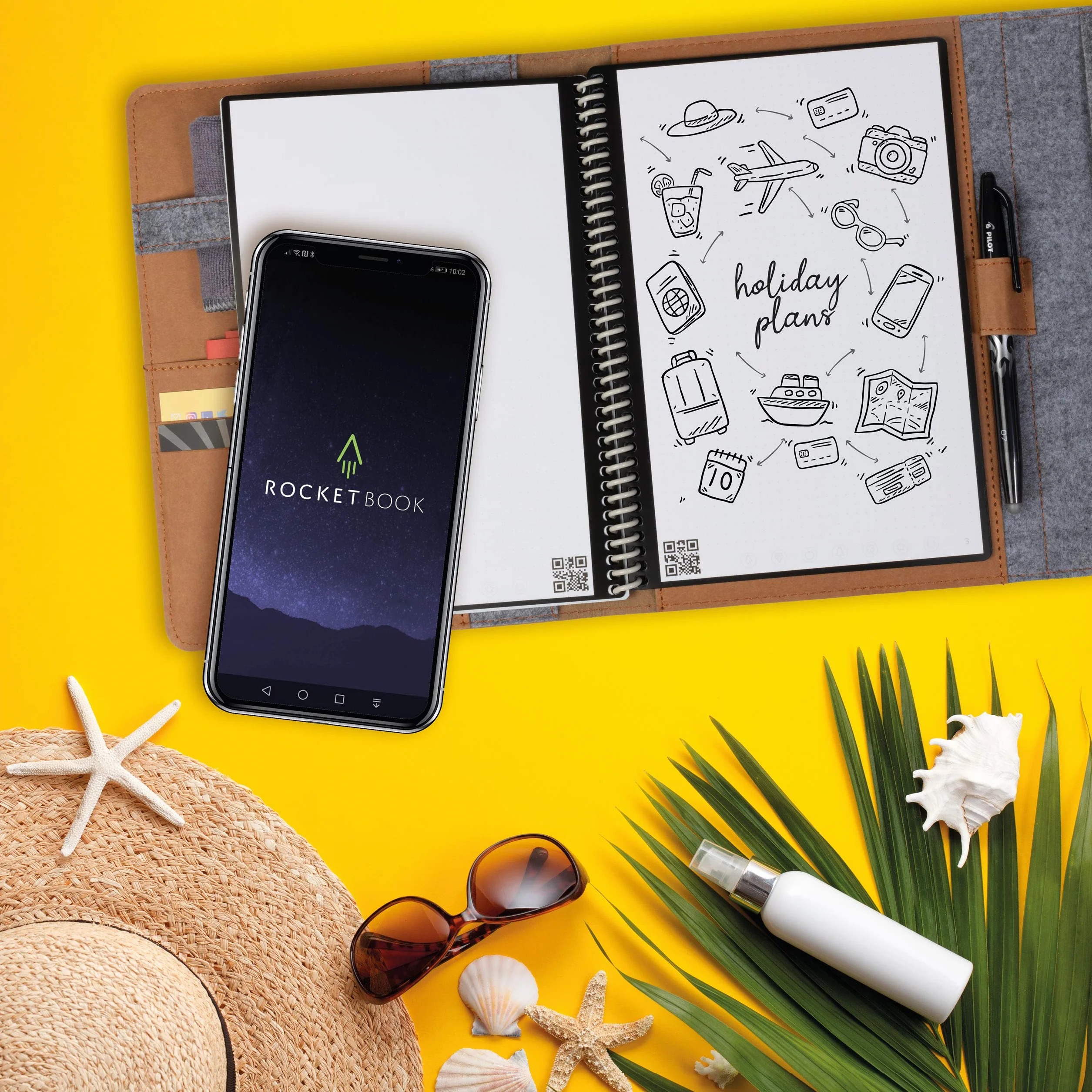 Rocketbook - Custodia intelligente per notebook Letter Size Mars Sand Tan