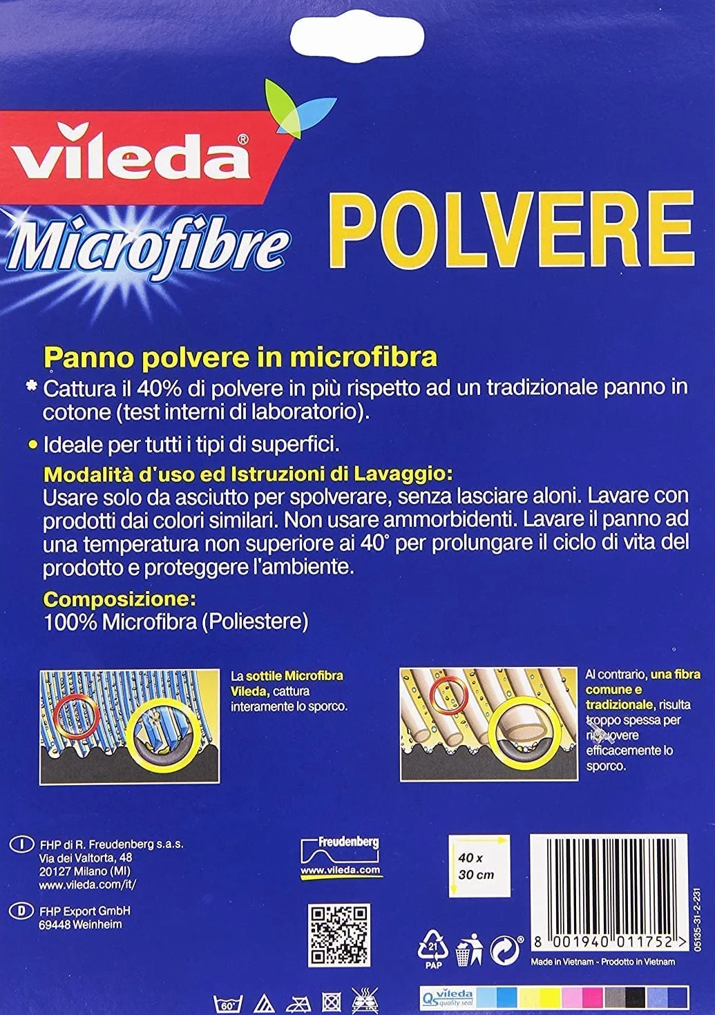 Vileda Manico Universale Attacco Vite per Scopa Acciaio Rosso 130 x 2 x 2 cm