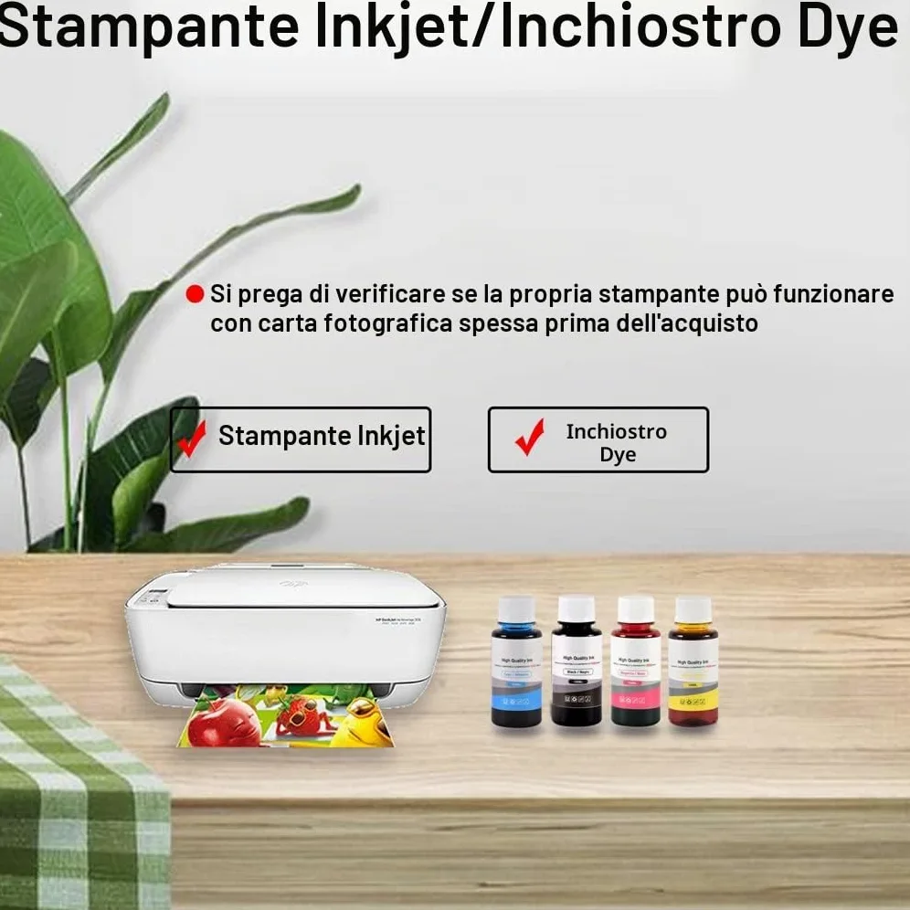 A4 da 300 g/m² Carta fotografica spessa e pesante opaca opaca su entrambi i lati – Carta per getto d'inchiostro stampabile per menu (A4 opaca 300 g/m² x 100 fogli)