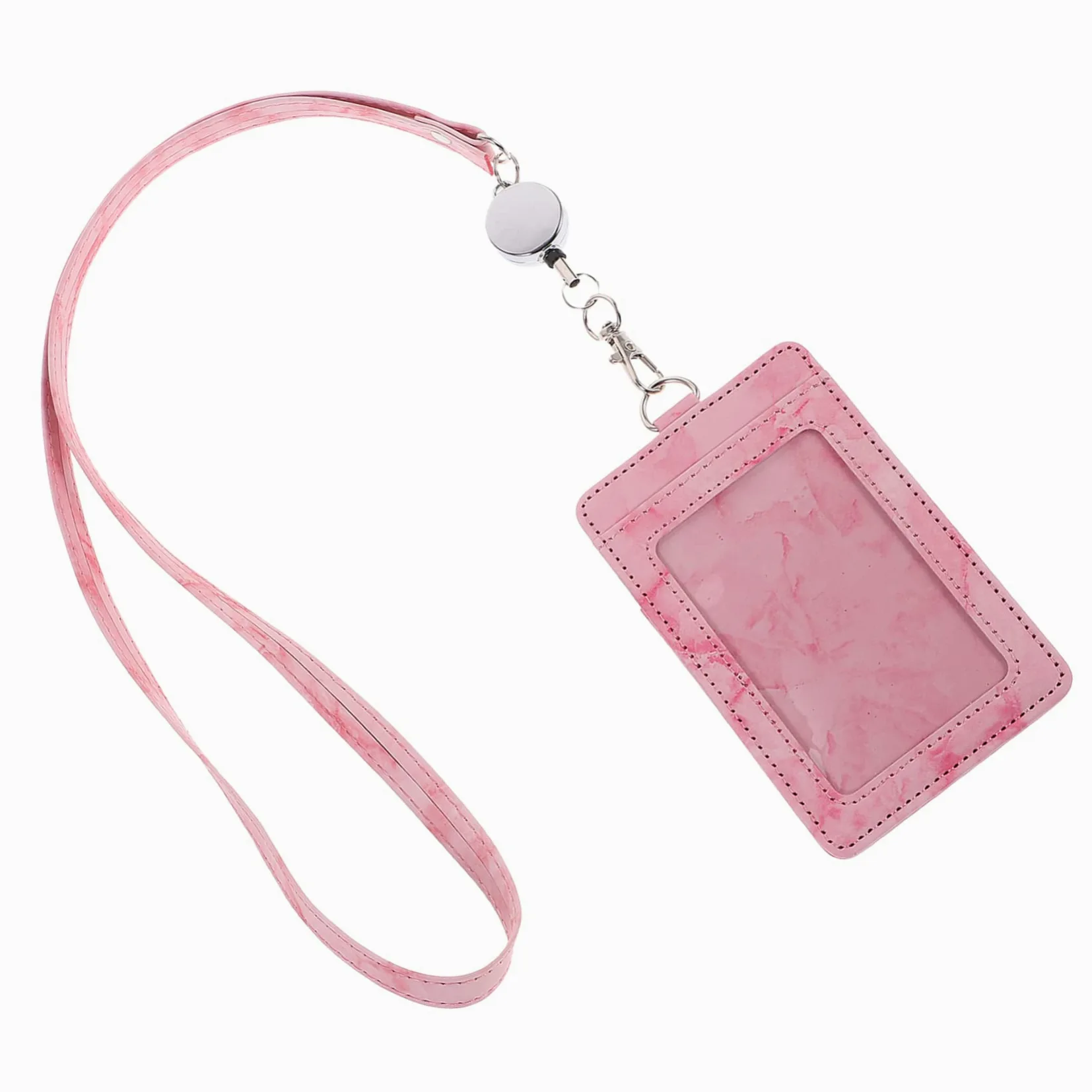 STOBOK 5sets Porta Badge Con Laccetto Copertura Id Retrattile Trasparente Per Lavoro Scuola e Eventi Di Ottimo Per Carte Di Identità Pass e Badge Professionali