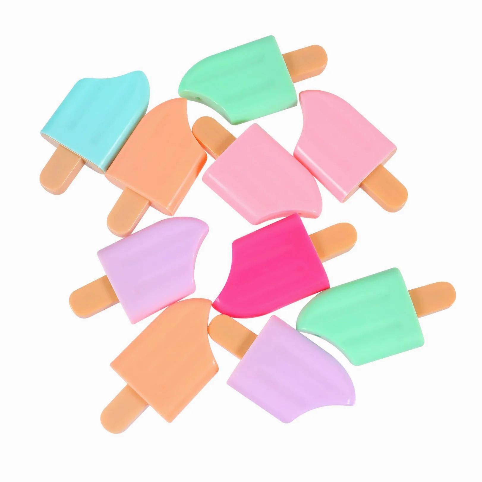 NUOBESTY 30pezzi Evidenziatori Colorati Forma Di Ghiacciolo Pennarelli Per Disegno e Studio Colori Random Per Scuola e Lavoro