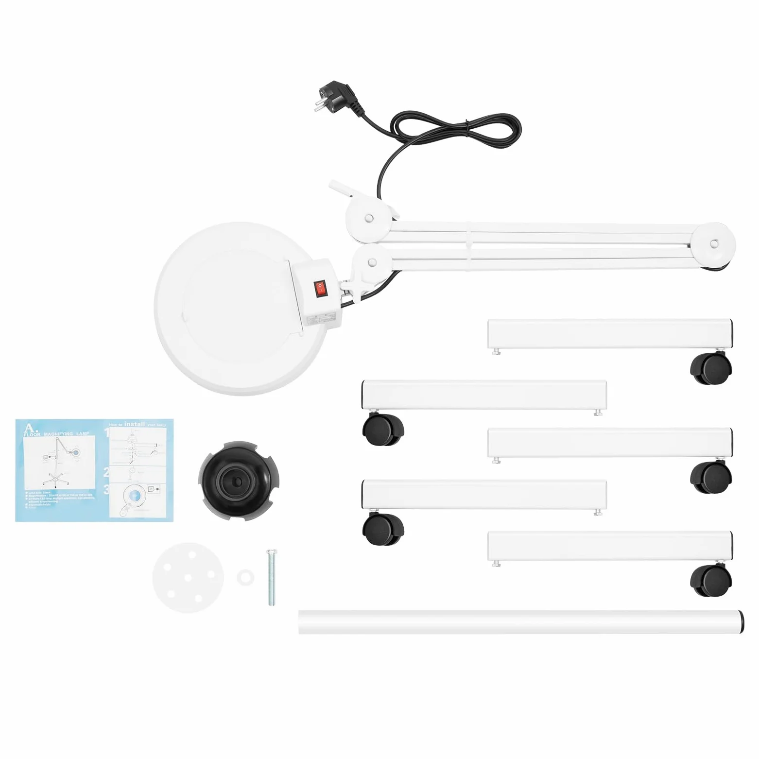 8 x diottrie 120 LED lampada lente d'ingrandimento luce fredda cosmetica lente d'ingrandimento 24W