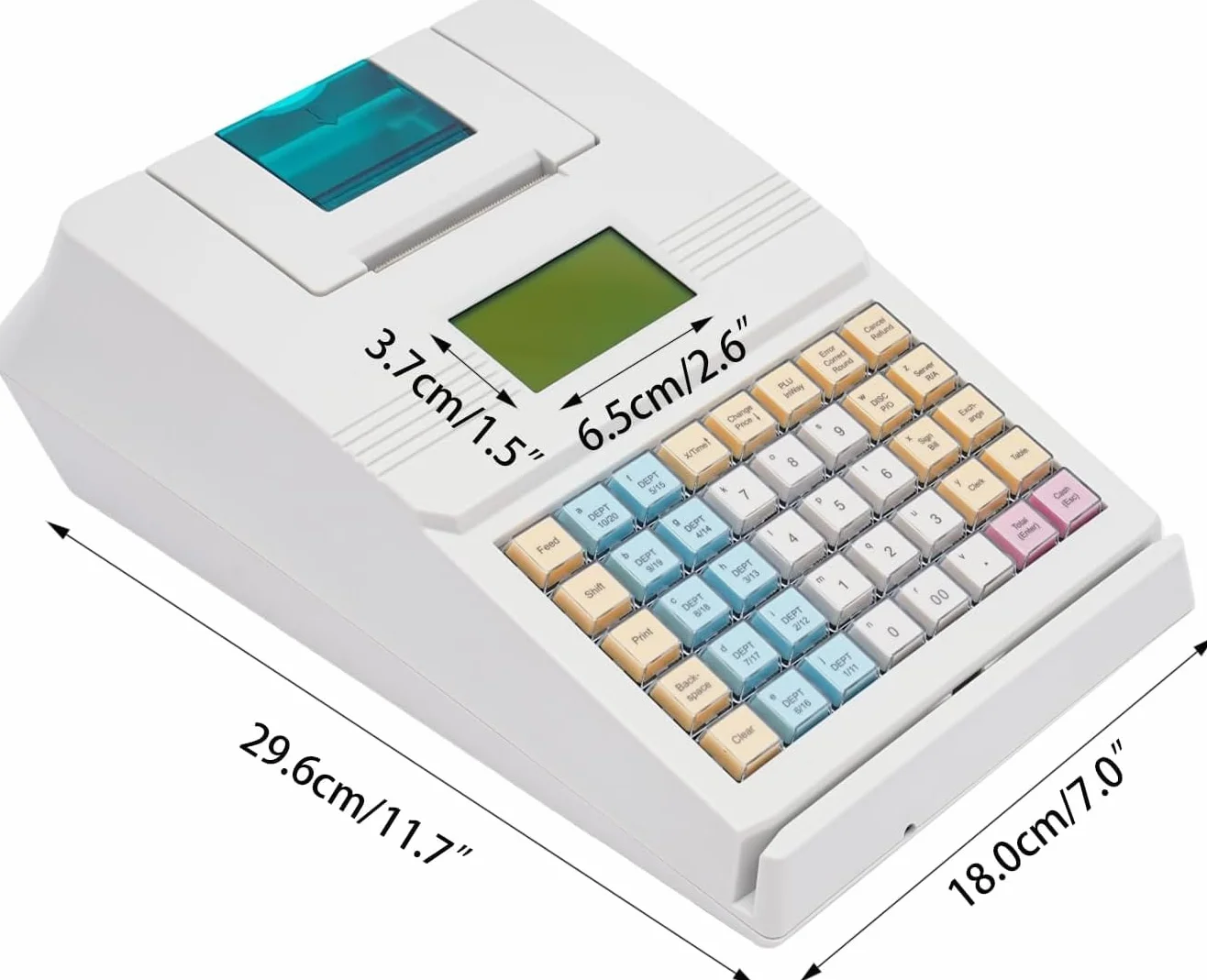 Registratore di cassa elettronico Registratore di cassa elettronico a stampa termica con 20 reparti e 40 tasti Registratore di cassa compatto con display digitale a LED Cassetto for piccole imprese, r