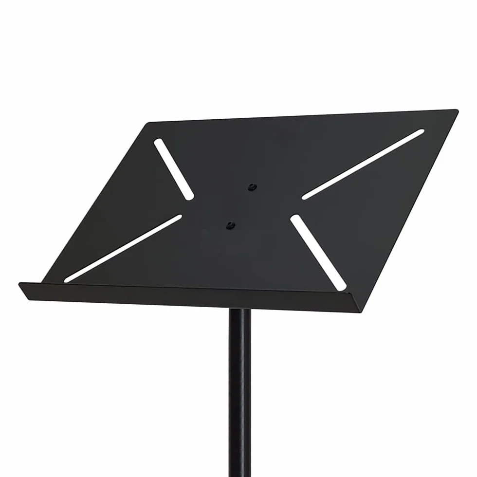 Leggio nero da pavimento in alluminio con reggi-libro A3 42x30 cm