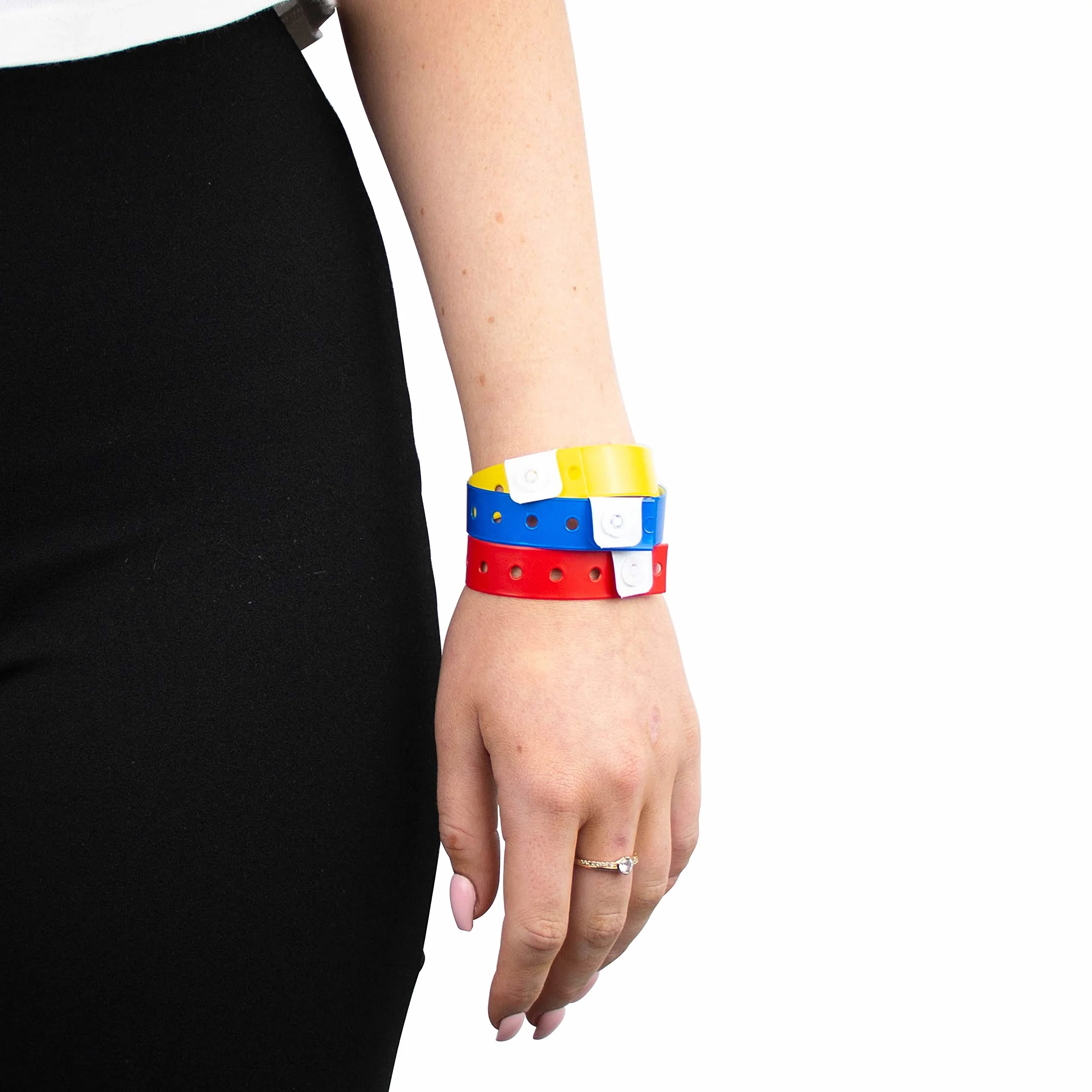 iboo 100 Braccialetti in Plastica Vinile per Eventi Festival Sicurezza 25 x 1,6 cm