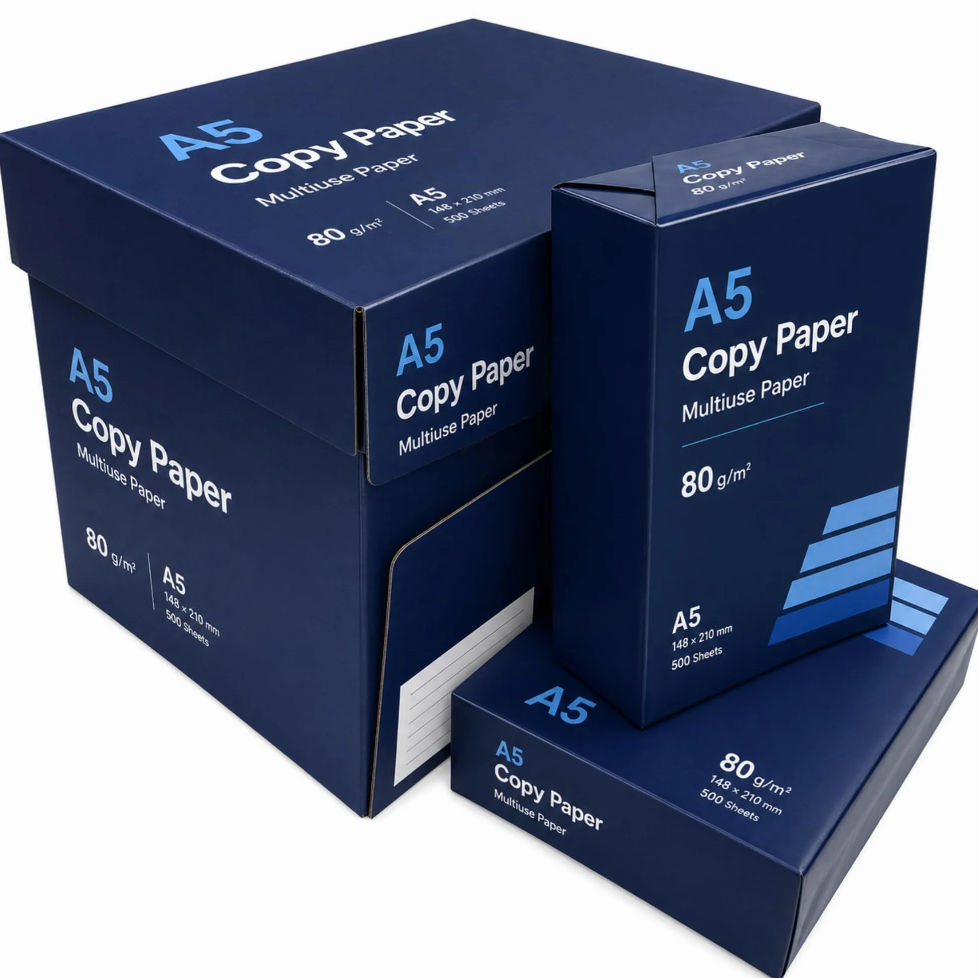 Carta Stampante A5 80 g/m² 500 Fogli Risme - TOTALE 2000 Fogli 14,8 x 21 cm per Farmacia e Ricette Mediche