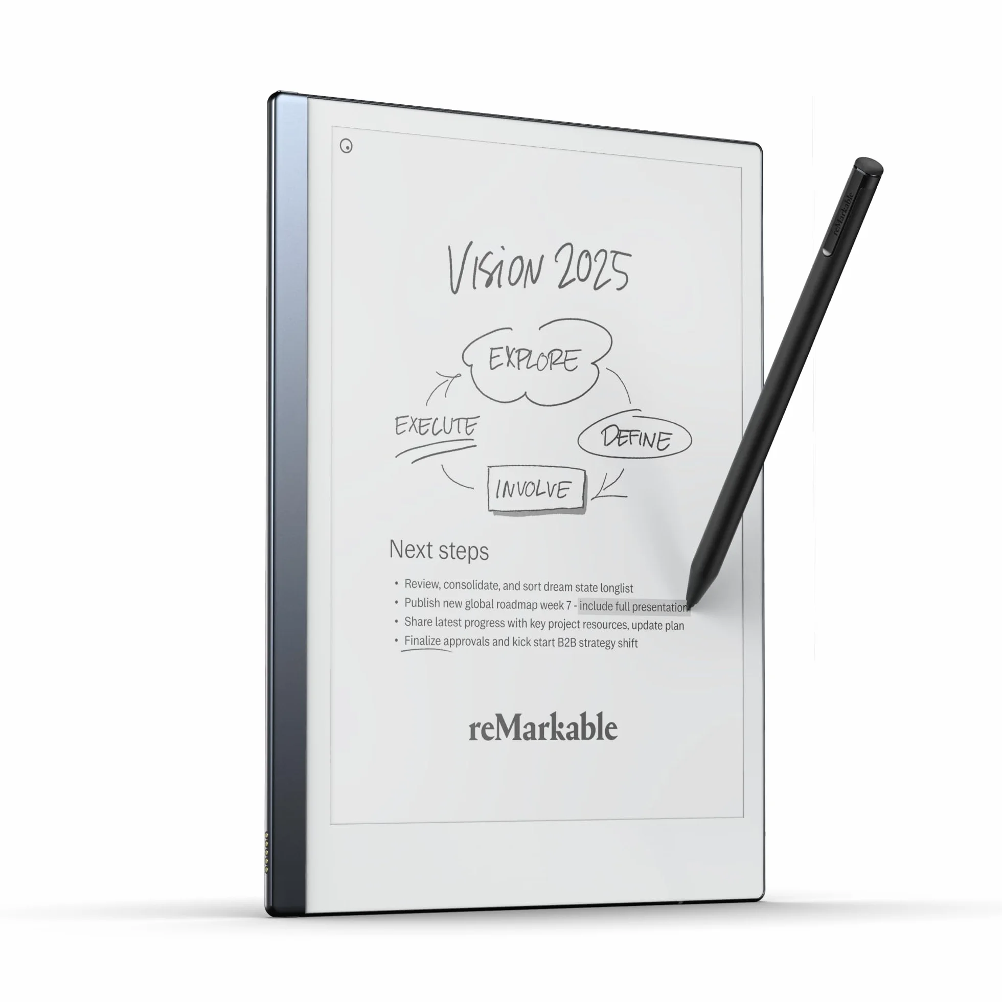 reMarkable Pacchetto Essenziale 2 | Tablet a Inchiostro Elettronico - Display 10,3" Bianco e Nero + Pennino Marker Plus con Gomma Integrata