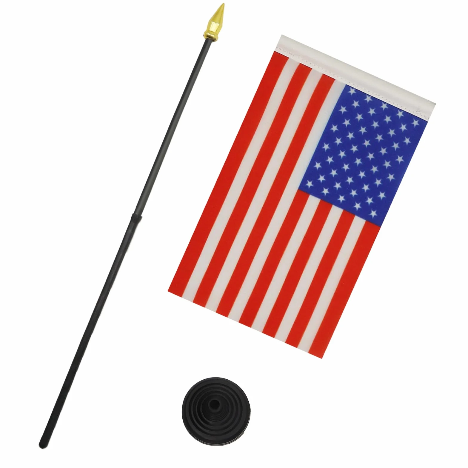 AZ FLAG Bandiera da Tavolo Stati Uniti 15x10cm Punta Dorata - Bandierina Americana USA