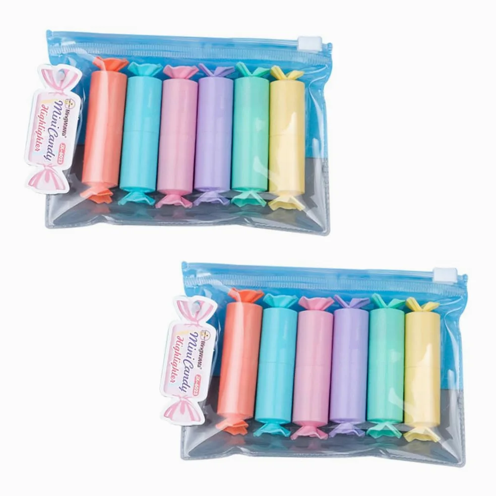 Ciieeo 36 Pz Evidenziatore Penna a Punta Fine Pennarelli Evidenziatori Di Caramelle Penne Estetiche Materiale Scolastico Per Insegnanti Lavagna Plastica Alunno Tergicristallo Portatile