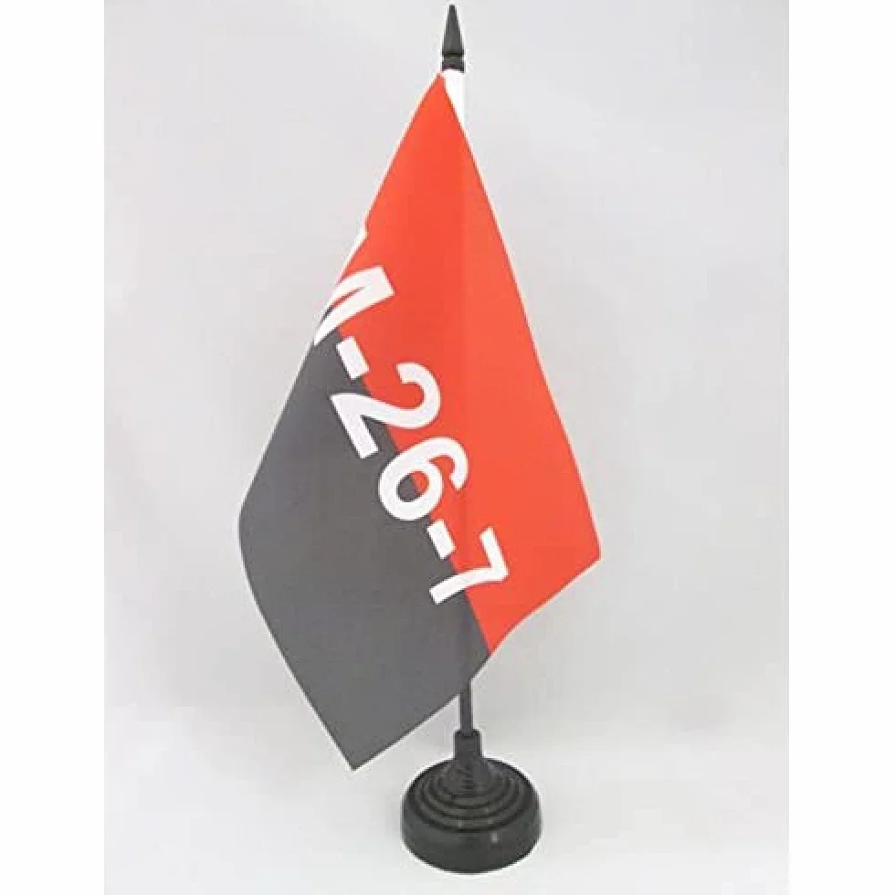 AZ FLAG Bandiera Da Tavolo Movimento Del 26 Luglio Di Cuba 21x14 cm Piccola Bandierina Fidel Castro