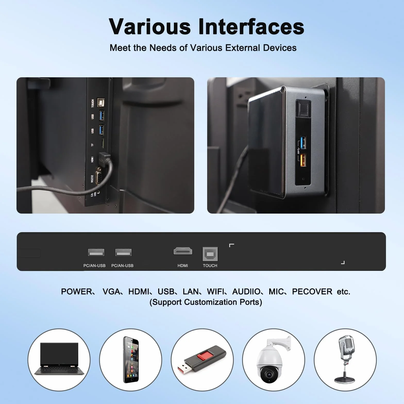65" Smart Board, Lavagna Interattiva Multimediale 4K, Monitor Touch Screen con Fotocamera e Microfono, 8GB+128GB, WiFi/Bluetooth/HDMI/USB, Android, Per Ufficio e Scuola, Montaggio a Parete