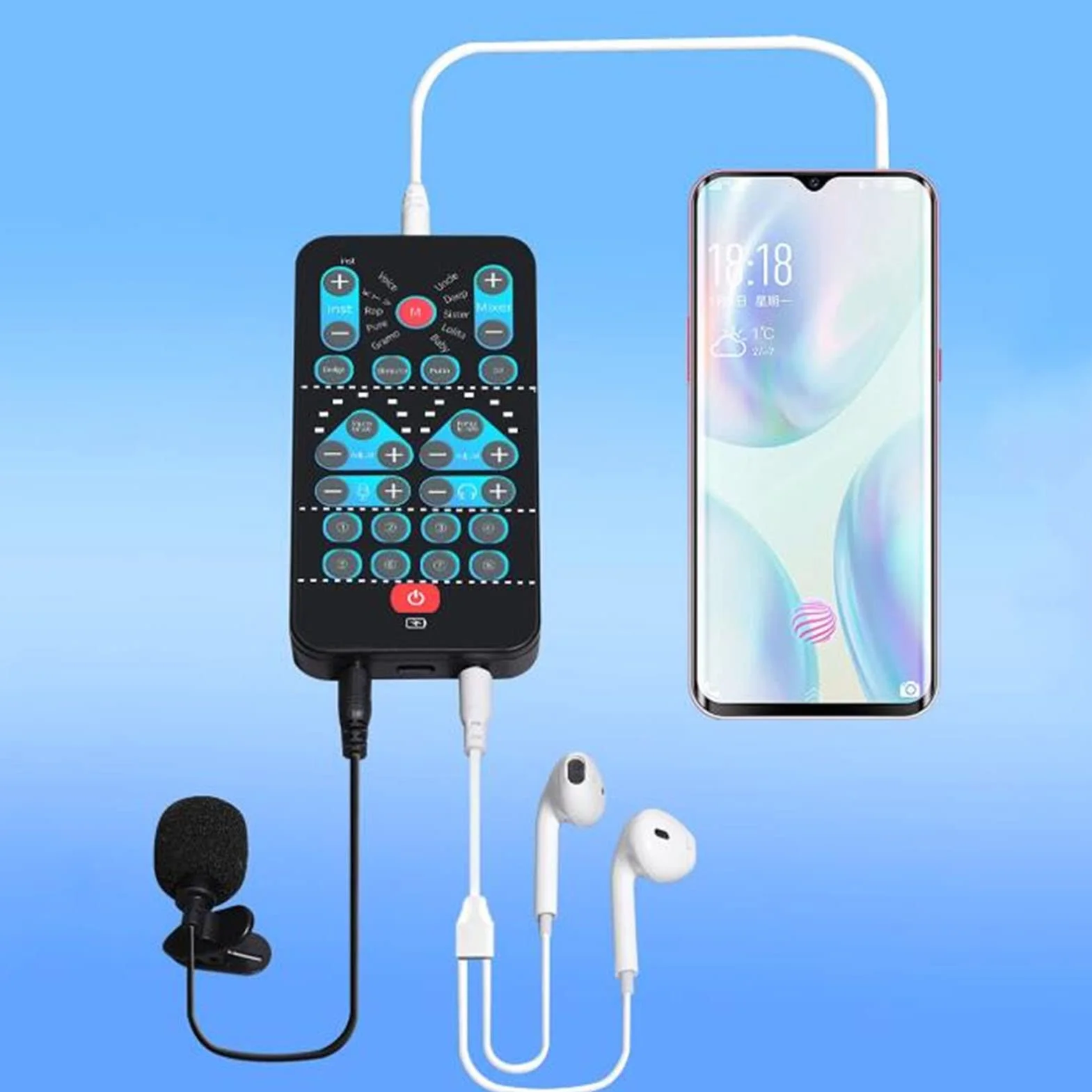 Cambia Voce, Cambia Voce, Cambia Voce con 8 Effetti Sonori, Cambia Voce per Telefoni Cellulari, Computer, DJ, Registrazioni in Studio Musicale