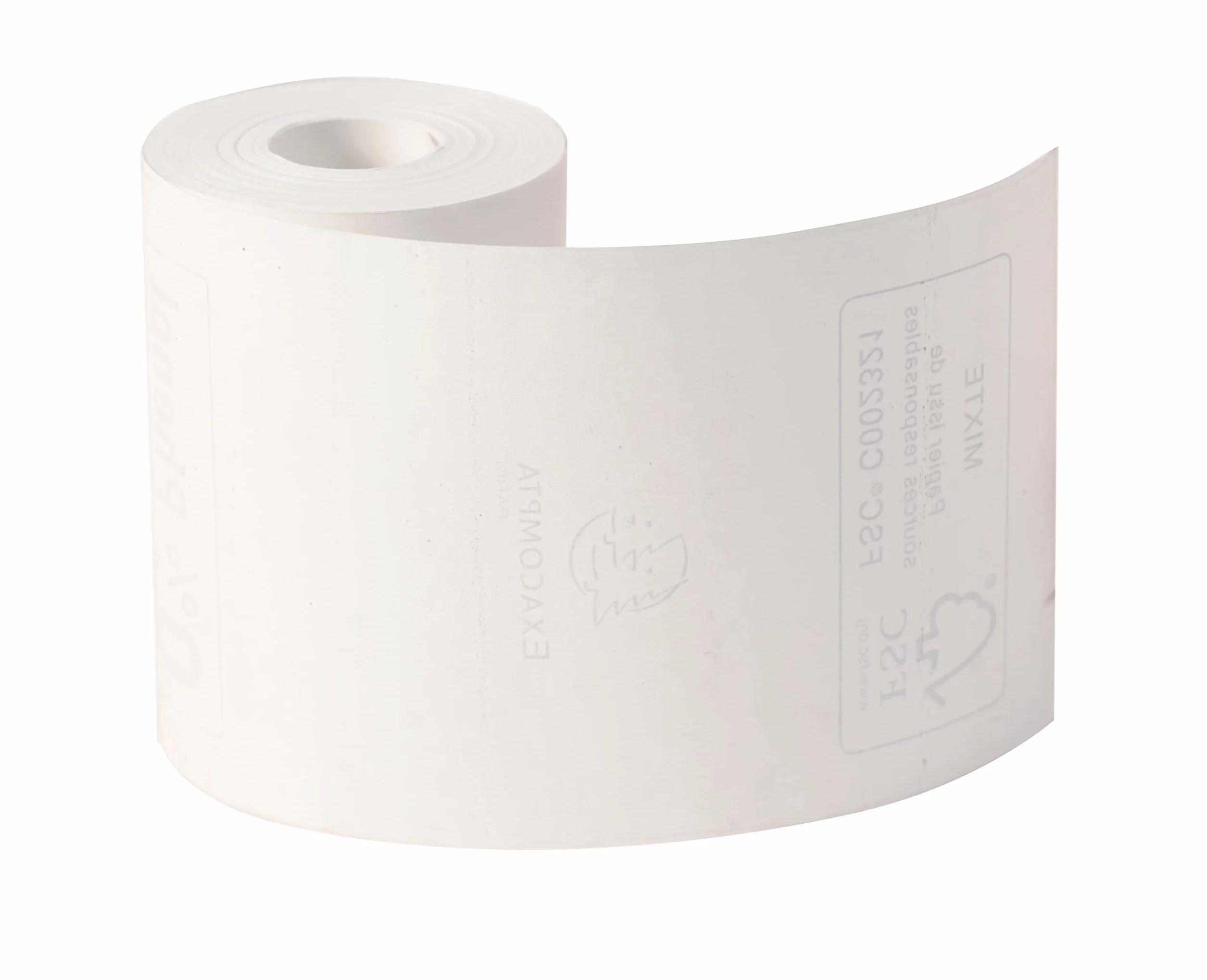 Exacompta 44808DE - Confezione da 60 rotoli di carta termica senza plastica, 1 strato, larghezza: 57 mm, lunghezza: 14 m, diametro: 12 mm, 48 g/m², stampa sul retro per carta SEPA