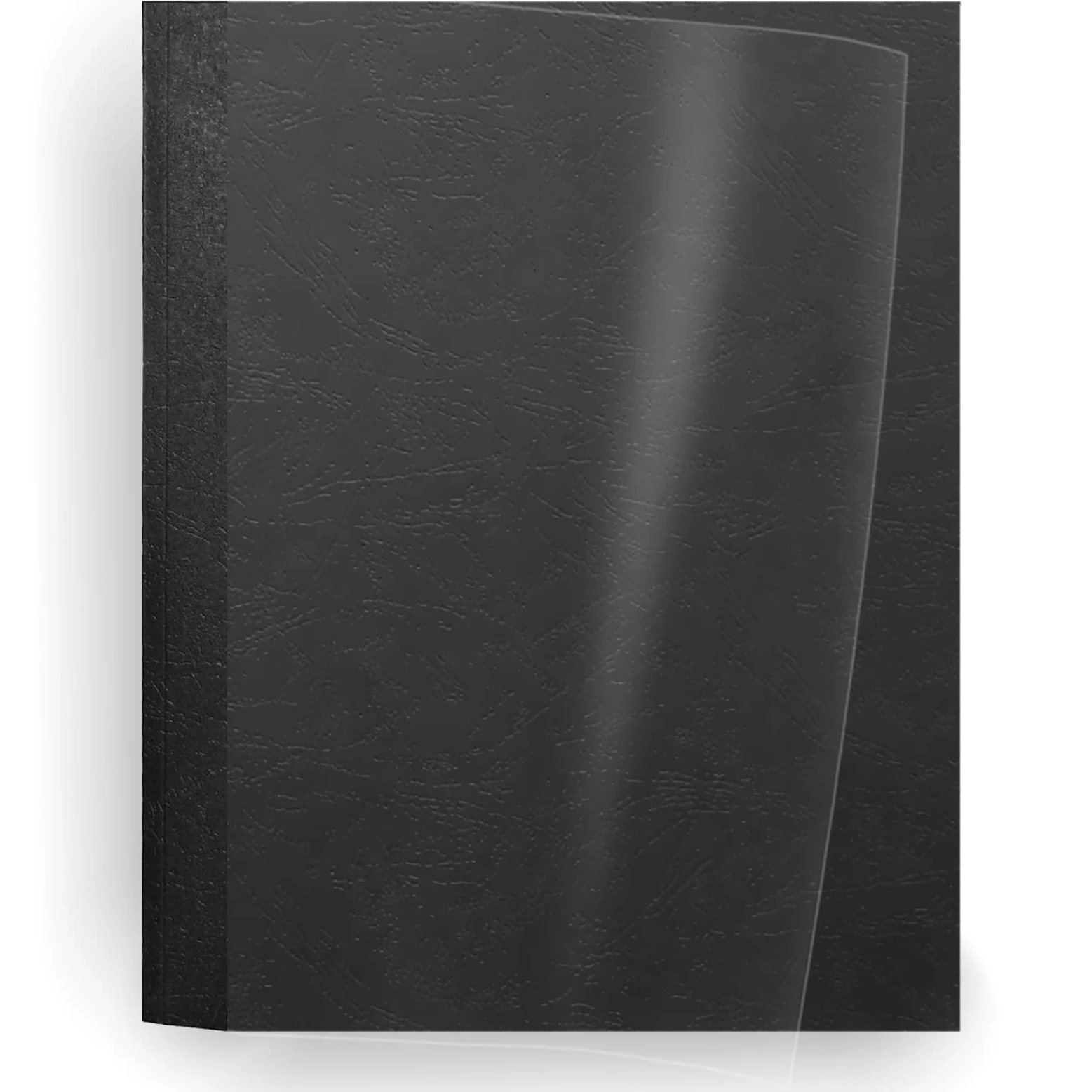 Binditek Confezione da 20 copertine per rilegatura termica, dorso da 0,3 cm, contiene 30 fogli, copertina anteriore ultra trasparente, copertina posteriore in carta nera, formato lettera, per studenti