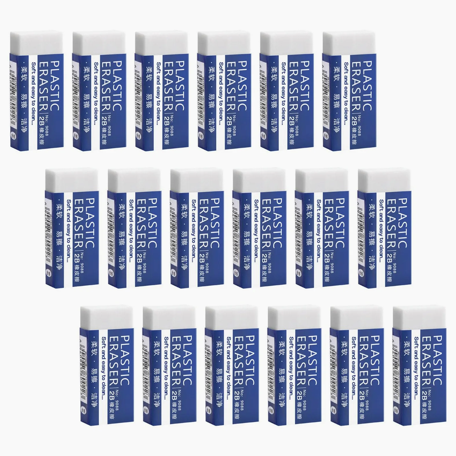 90pezzi Gomme Bianche per Scuola Gomme Bianche Sfuse Grandi per Cancellare Pulitamente i Segni di Matita per Studenti Artisti e Ufficio Materiale Morbido e Resistente