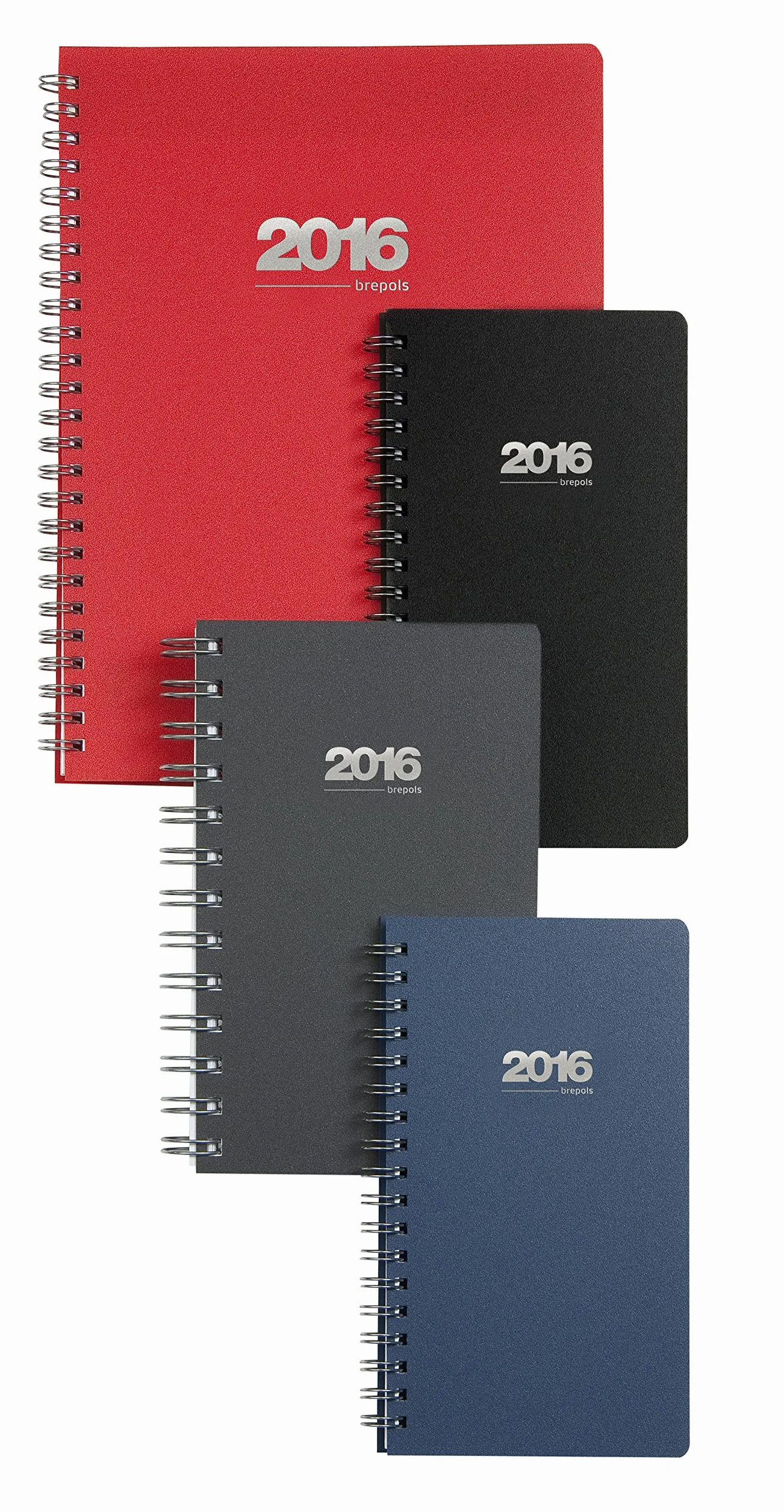 Brepols – 1 Agenda Settimanale 2016 notavision in polipropilene spiralé- 10 x 17 cm – 4 colori a scelta