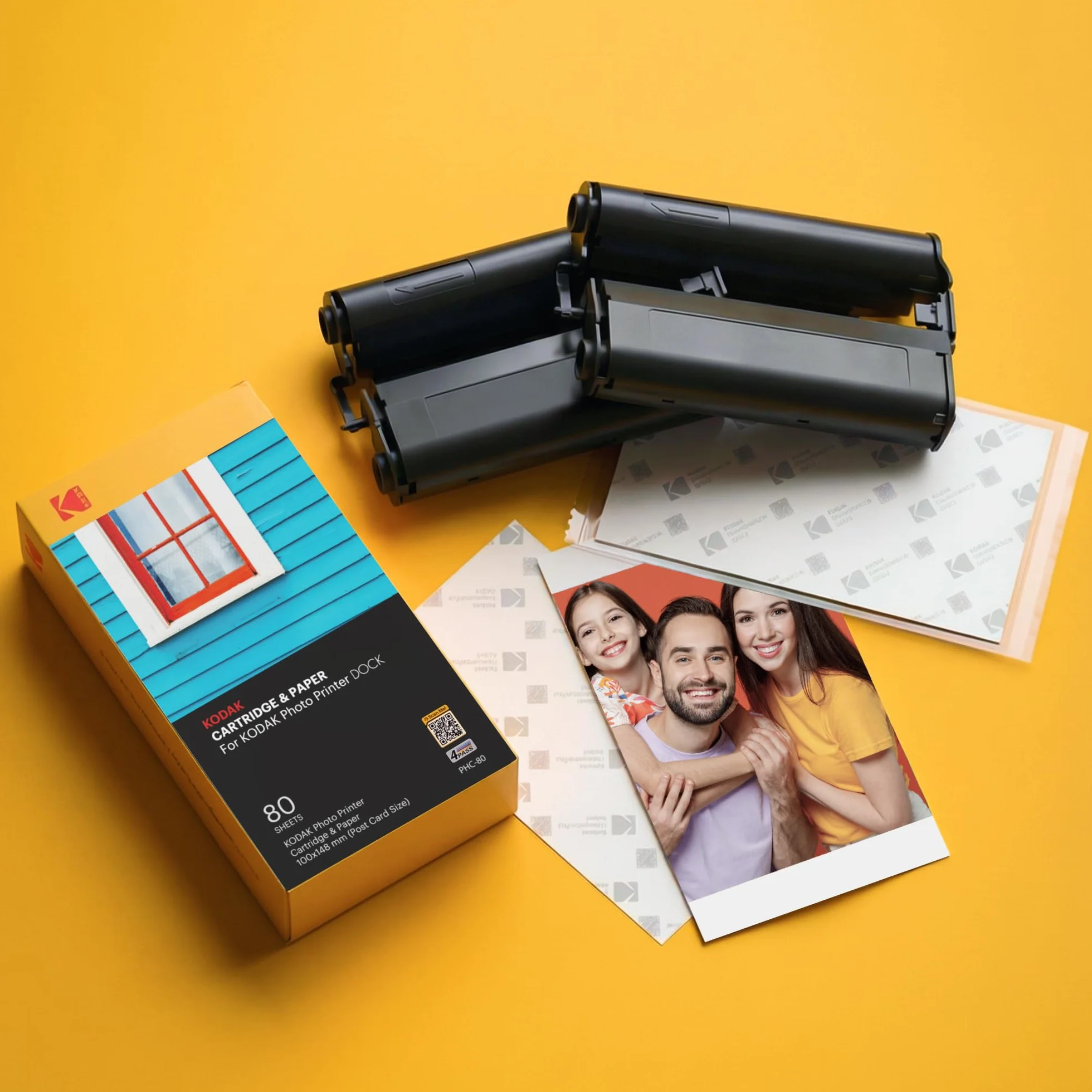 KODAK 4PASS (10x15cm) Cartucce per Stampante Fotografia Dock & Dock Plus, 80 Fogli