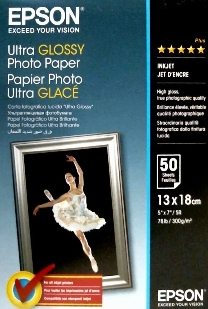 Epson Papel fotográfico 13 x 18 cm 50 unidades blanco