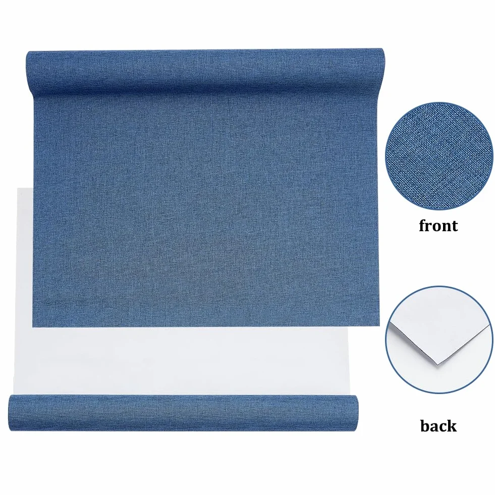 OLYCRAFT blu tessuto scamosciato imitazione pelle rilegatura libro 100 x 42 cm retro carta panno velluto trama fitta